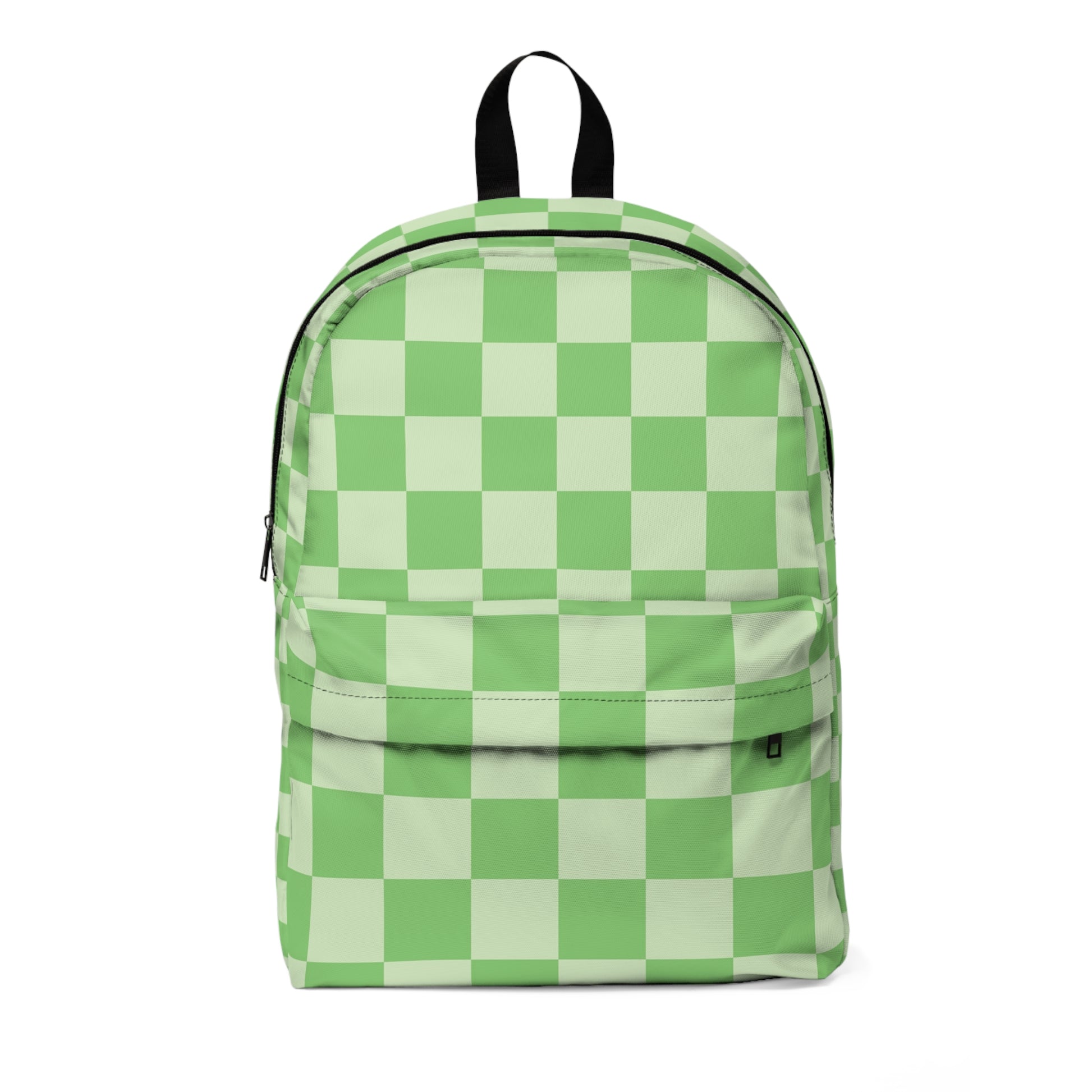 Checkerboard Green Unisex Classic Backpack, Artsulli - Art is Long, Life is Short, Bags, Size, One size, , , , , 23961268794897795842