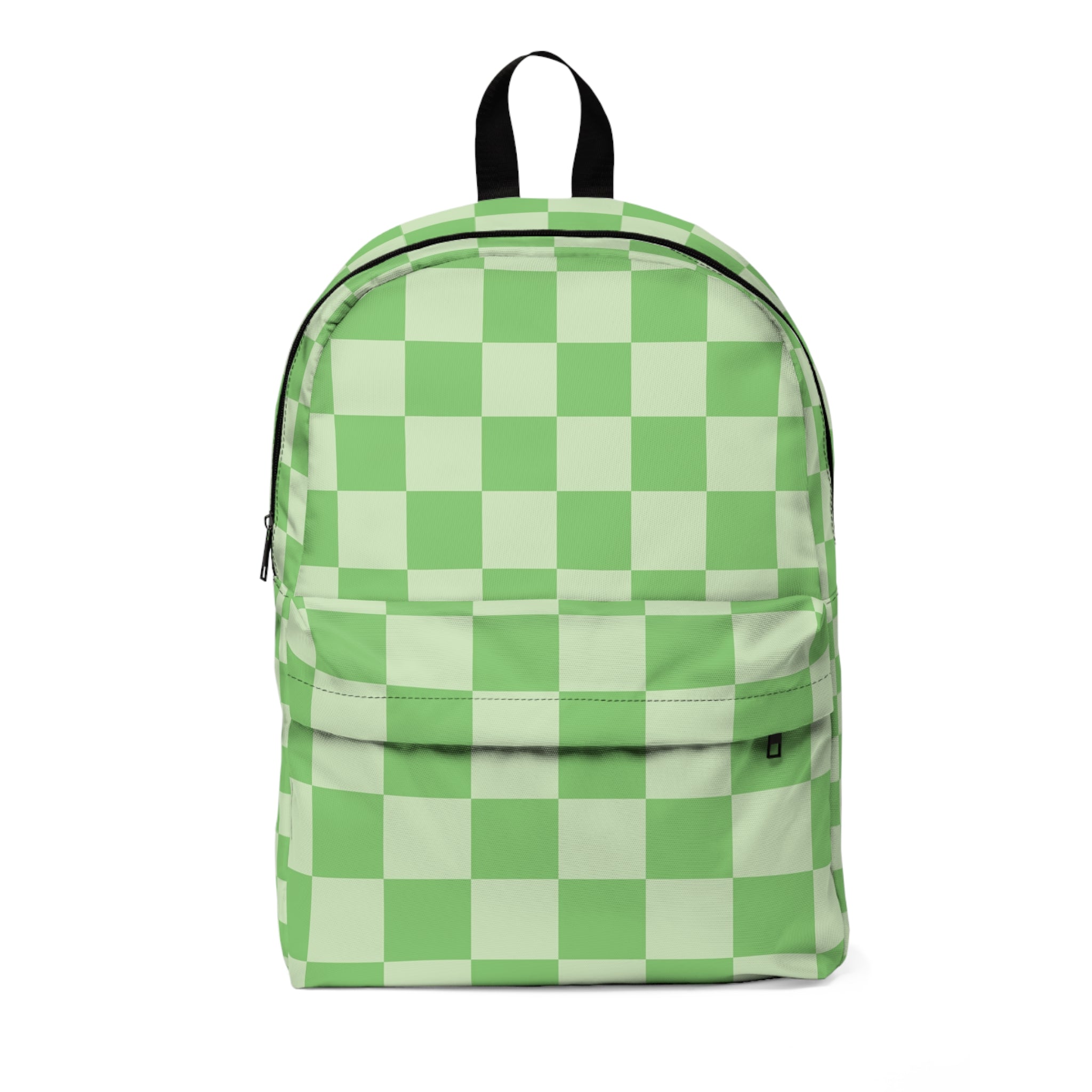 Checkerboard Green Unisex Classic Backpack, Artsulli - Art is Long, Life is Short, Bags, Size, One size, , , , , 23961268794897795842