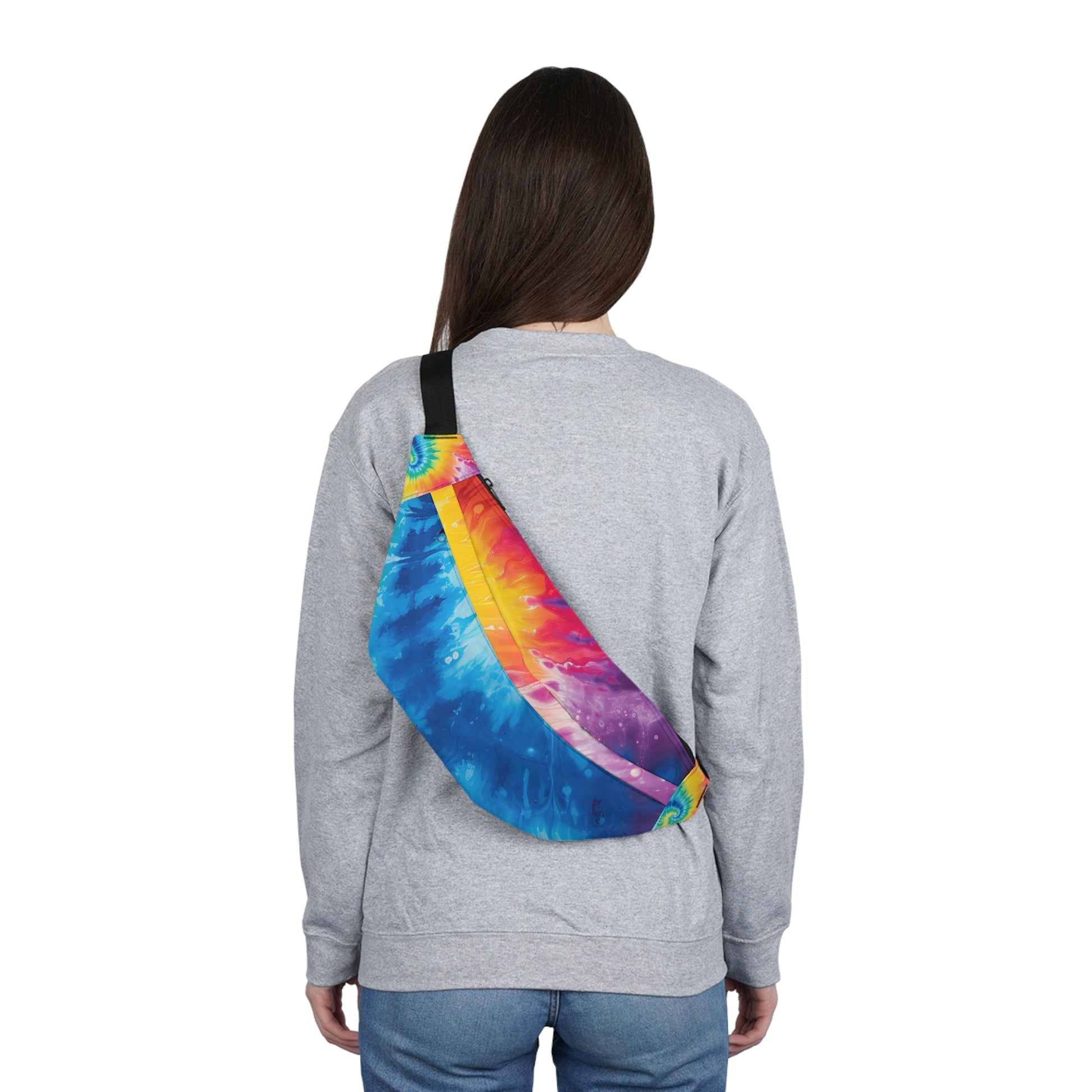 Tie Dye Large Fanny Pack, Artsulli - Art is Long, Life is Short, Bags, , , , , , , 