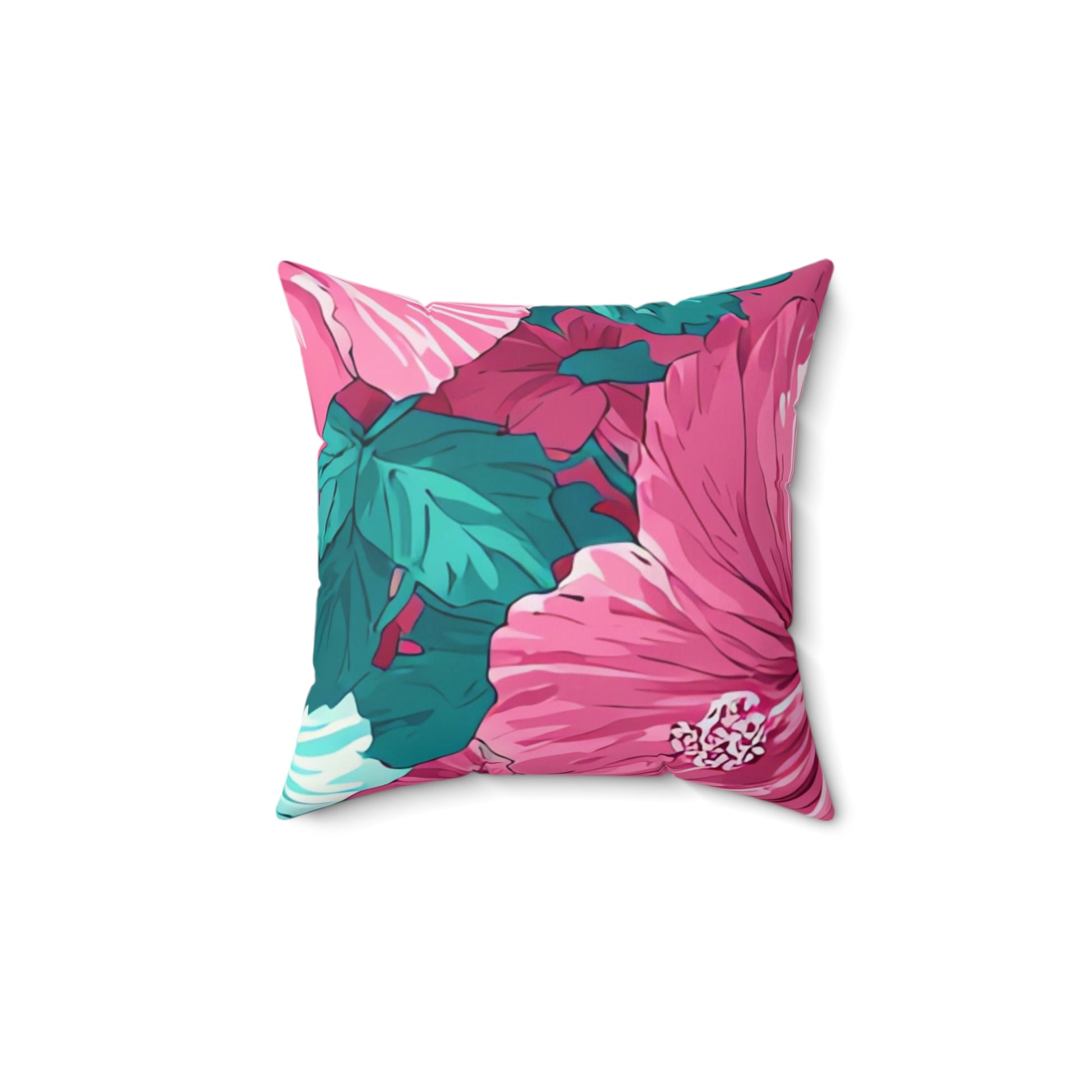 Flowerpunk Aloha Spun Polyester Square Pillow, Artsulli - Art is Long, Life is Short, Home Decor, Size, 14" × 14", , , , , 21057557426143731196