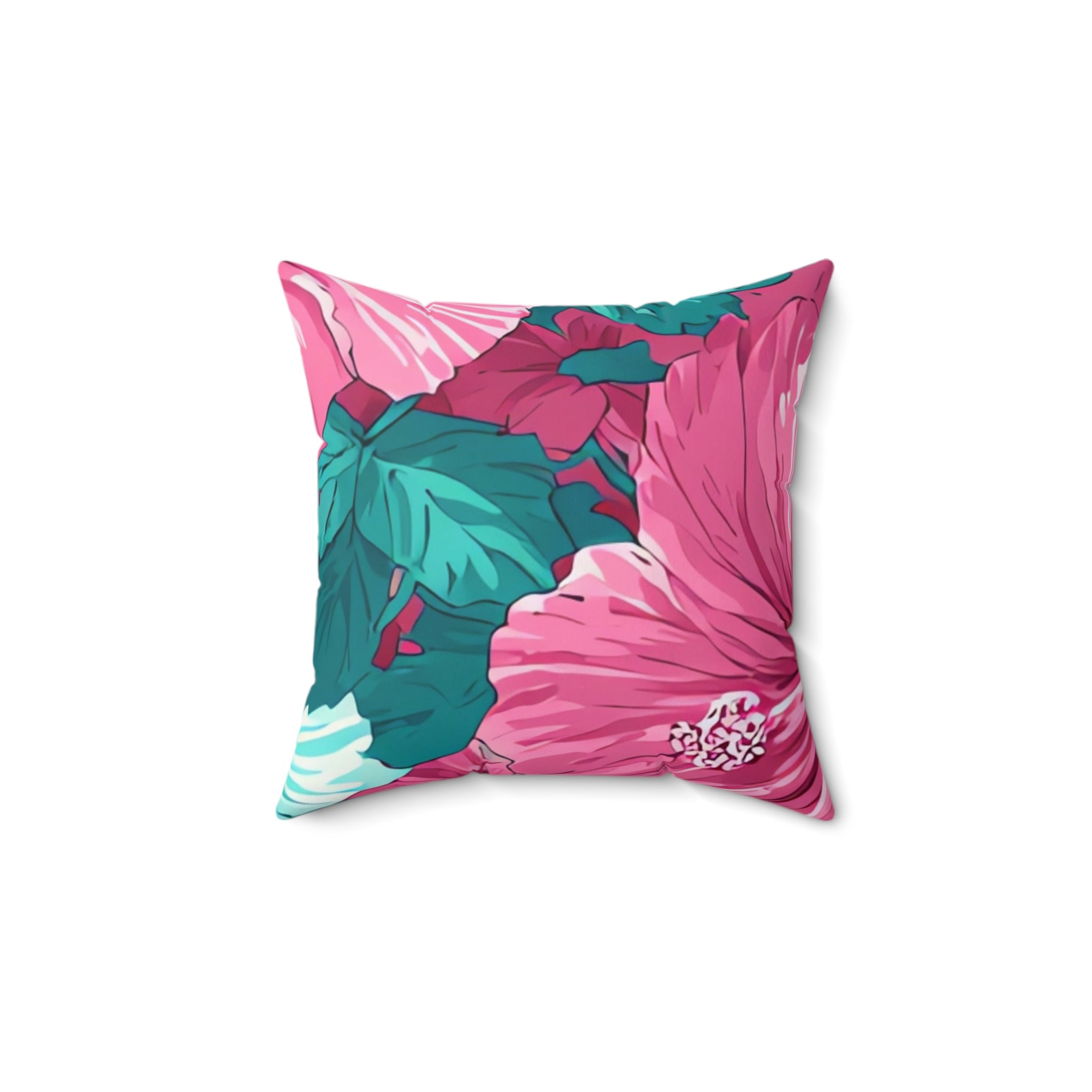 Flowerpunk Aloha Spun Polyester Square Pillow, Artsulli - Art is Long, Life is Short, Home Decor, Size, 14" × 14", , , , , 21057557426143731196