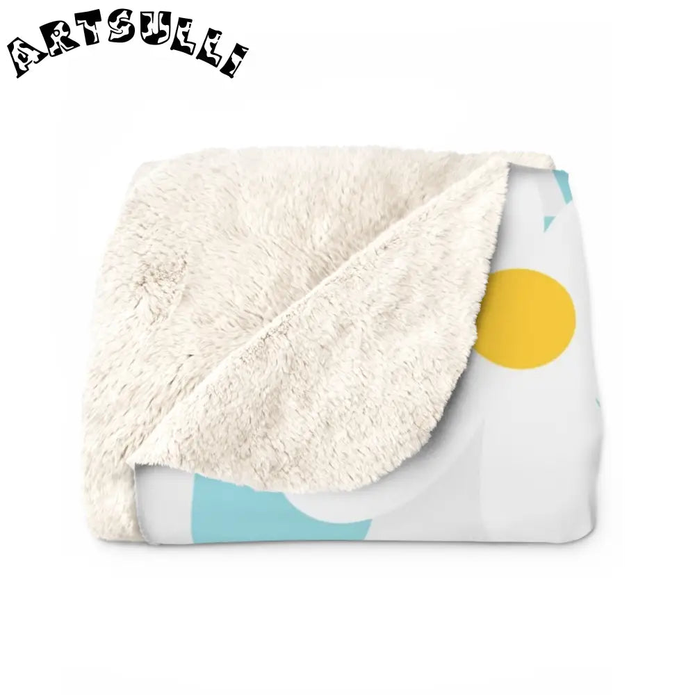 JAKKOUTTHEBXX Trippy Check Garden Sherpa Fleece Blanket