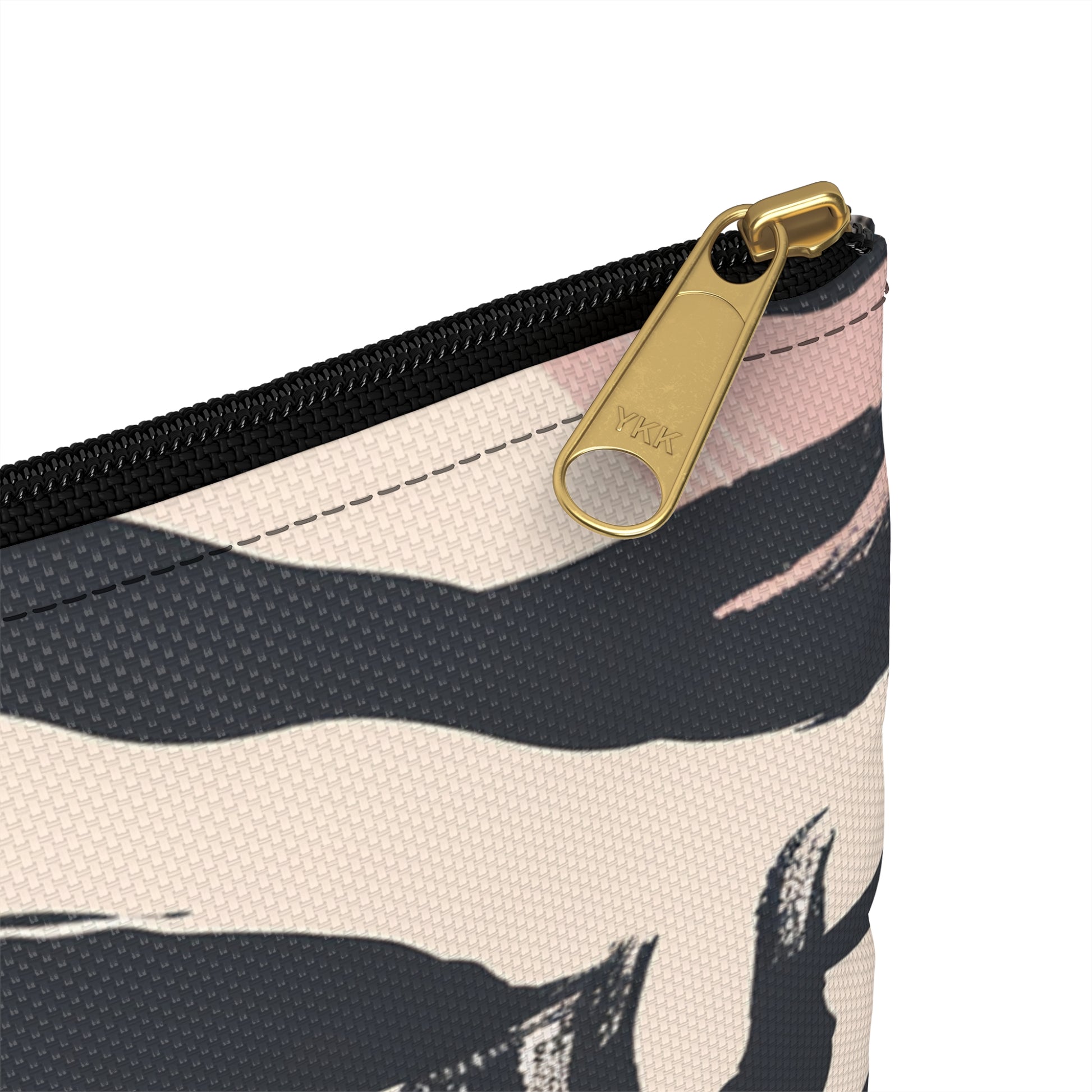 Zebra Brush Strokes Accessory Pouch, Artsulli - Art is Long, Life is Short, Bags, , , , , , , 
