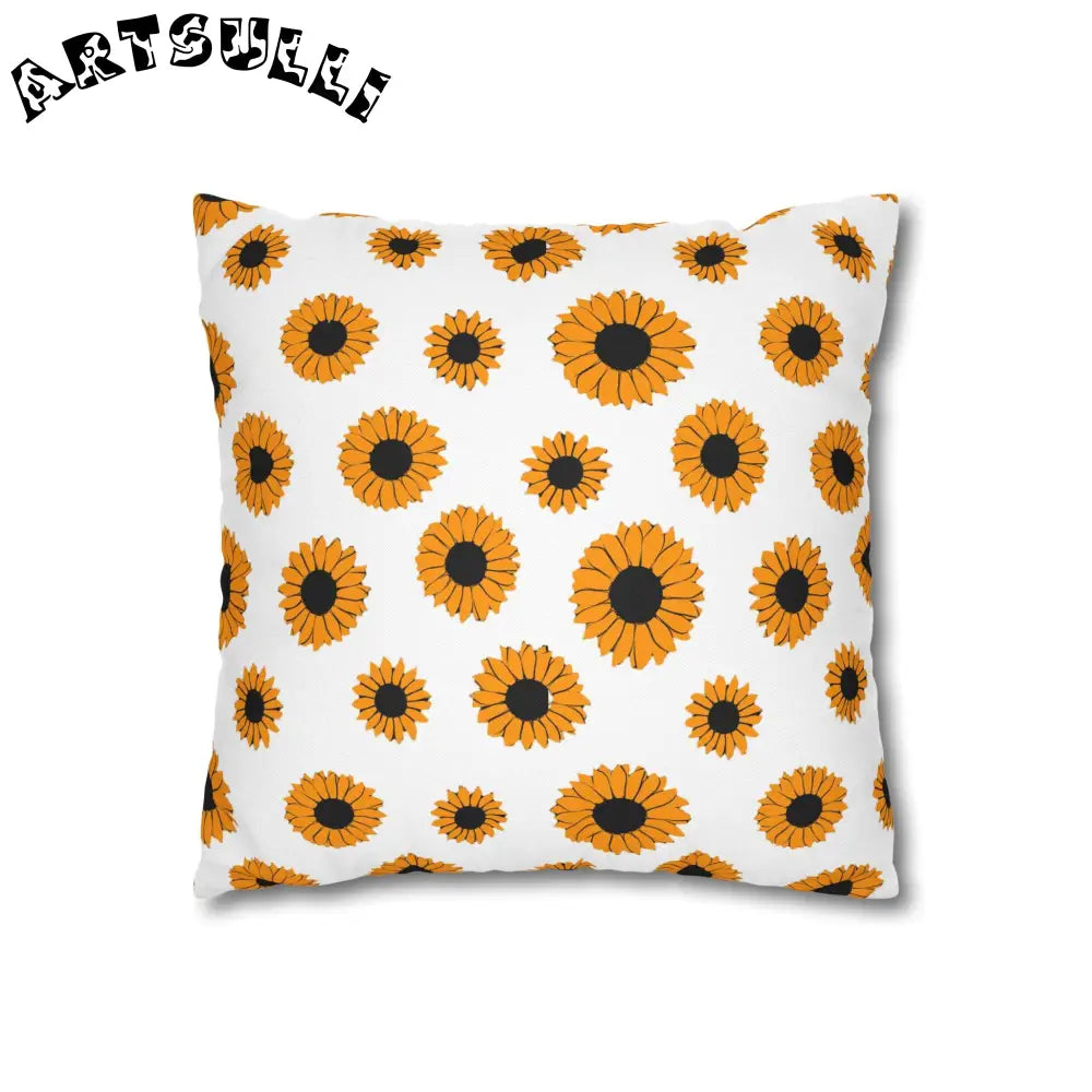 JAKKOUTTHEBXX Sunflowers Spun Polyester Square Pillowcase