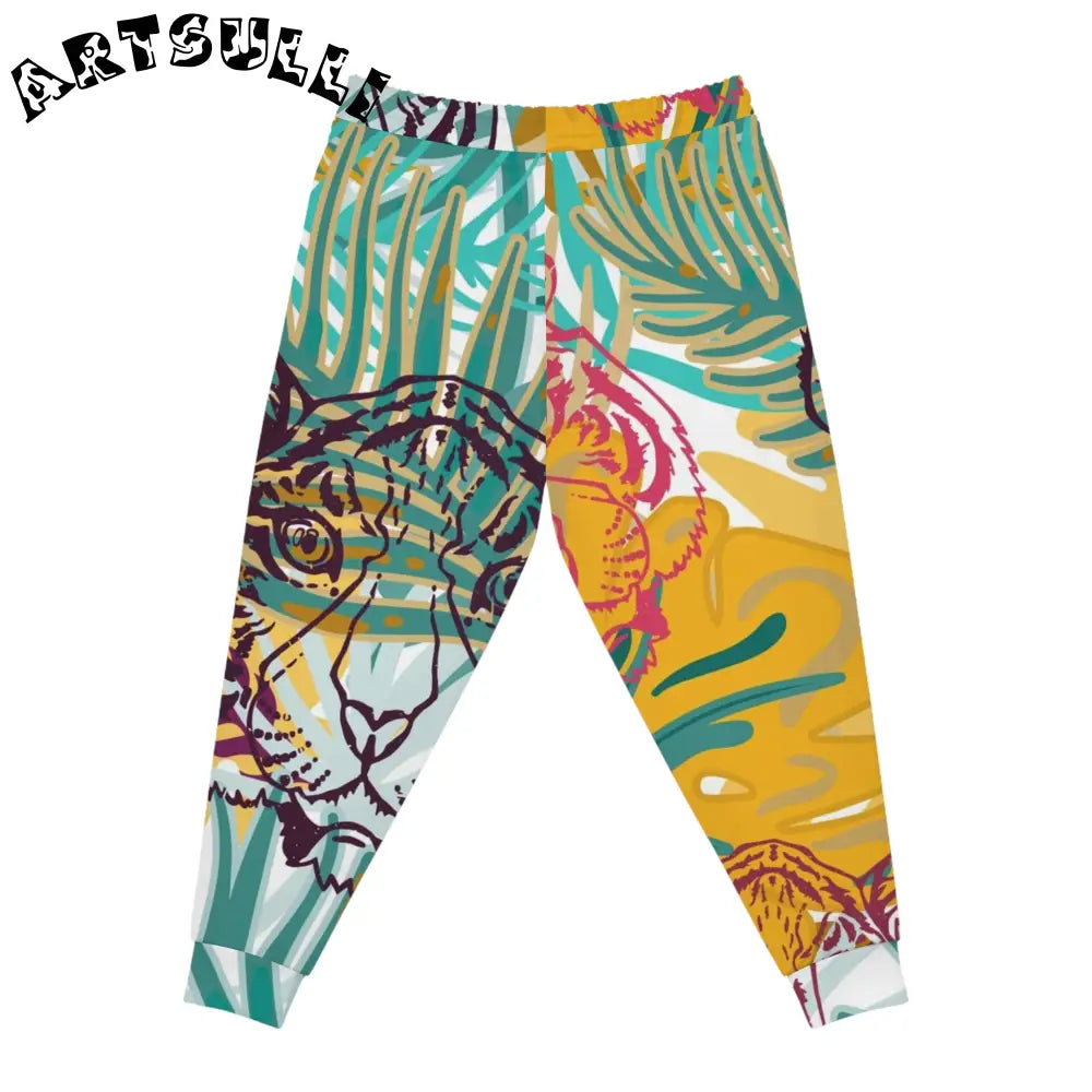JAKKOUTTHEBXX Tropical Jungle Tigers Brown and Green Athletic