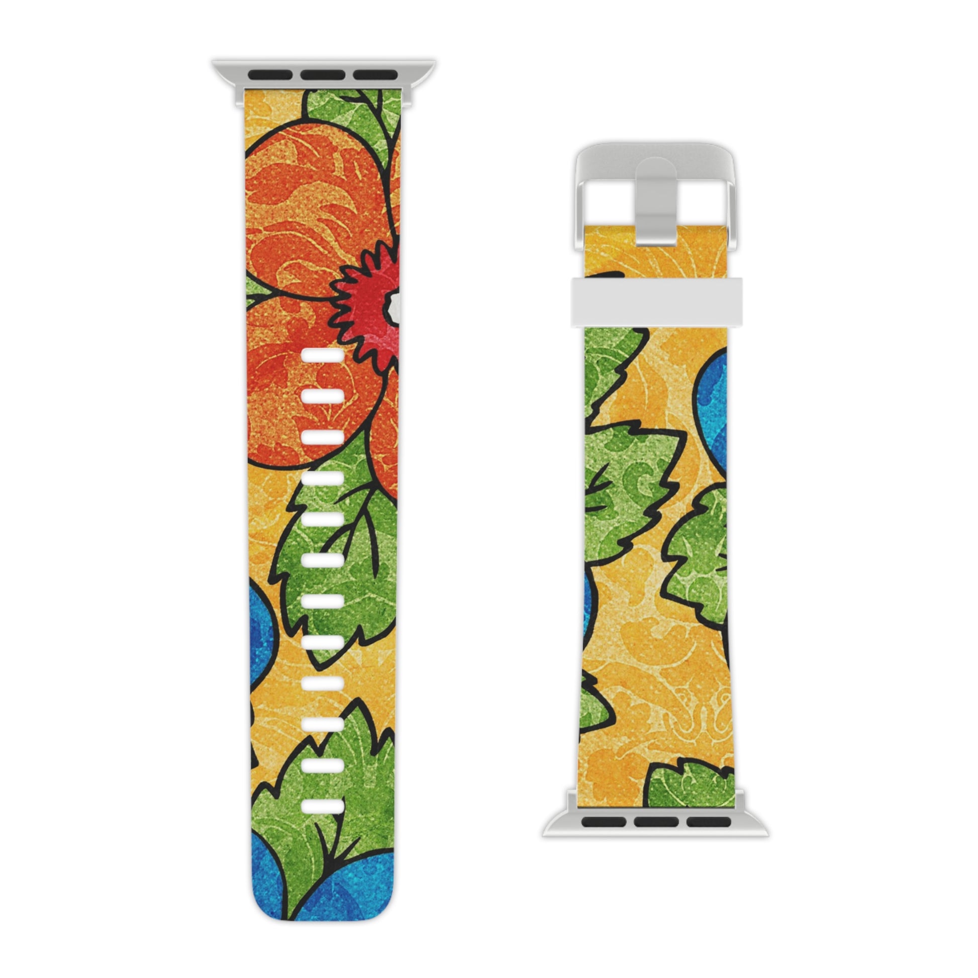 Groovy Yellow Floral Kl Watch Band for Apple Watch, Artsulli - Art is Long, Life is Short, Accessories, , , , , , , 