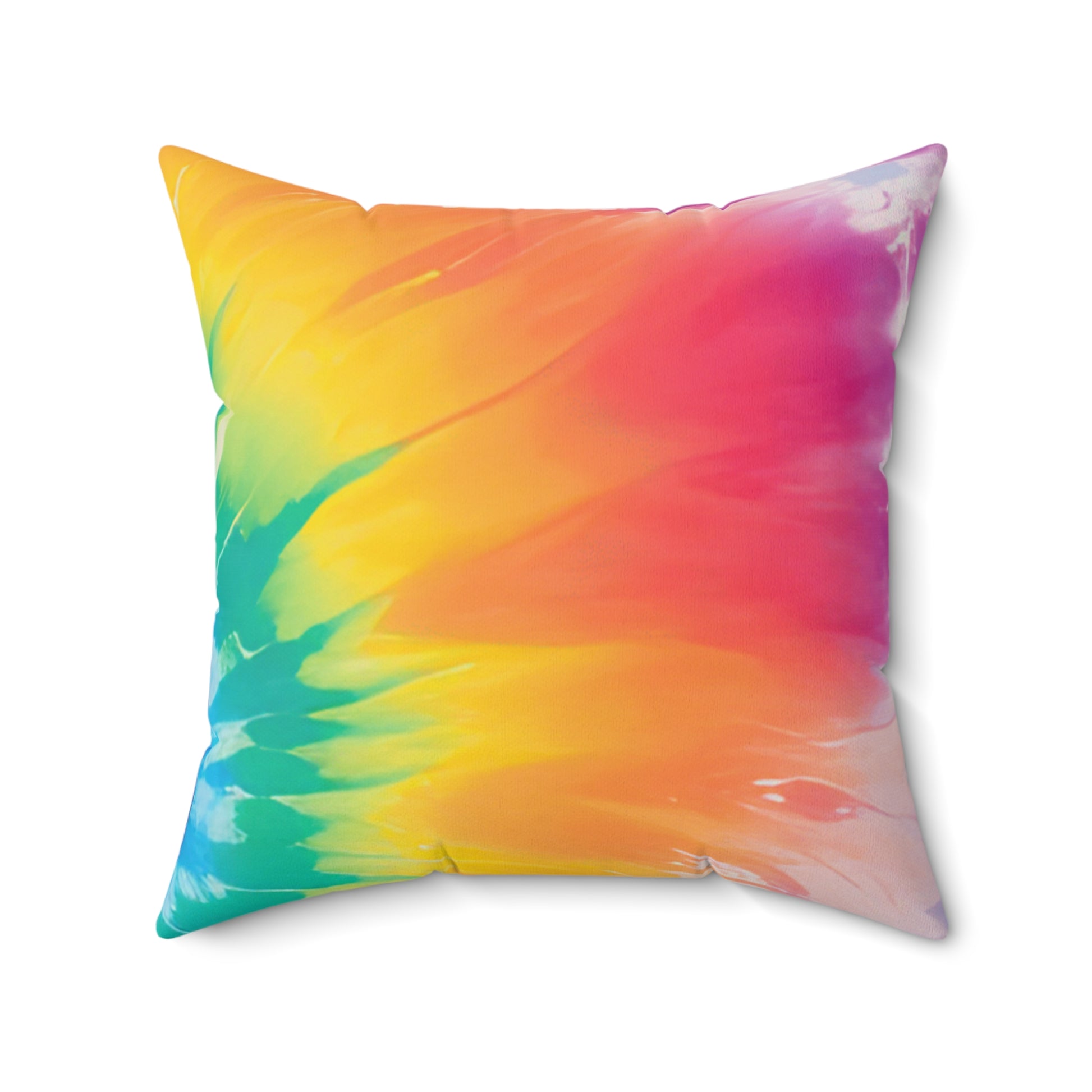 Tie Dye Spun Polyester Square Pillow, Artsulli - Art is Long, Life is Short, Home Decor, , , , , , , 