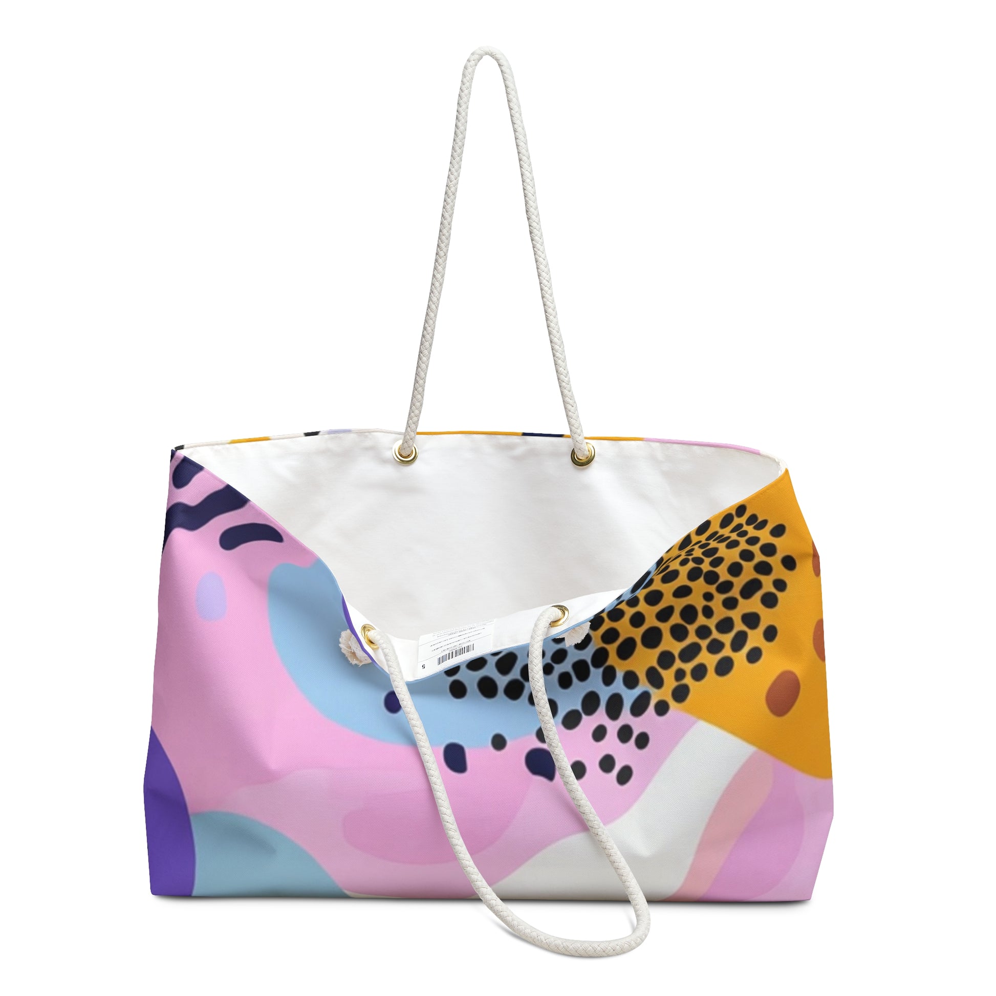 Colorful Abstract Dots and Shapes Weekender Bag, Artsulli - Art is Long, Life is Short, Bags, , , , , , , 