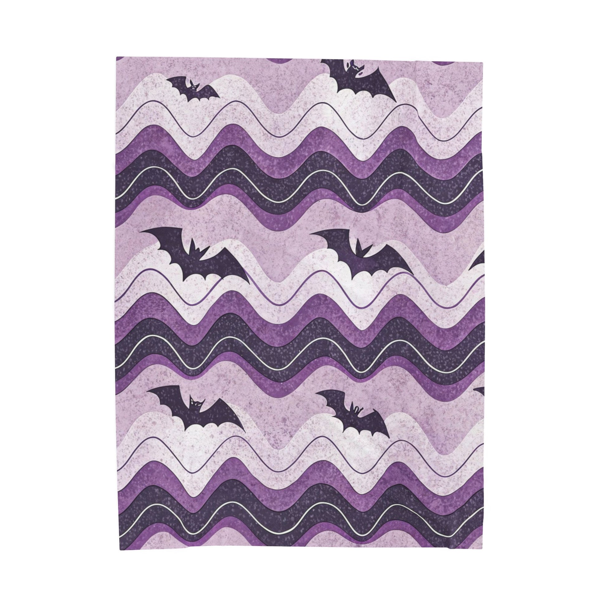 Bat Wave Velveteen Plush Blanket, Artsulli - Art is Long, Life is Short, All Over Prints, Size, 60" × 80", , , , , 46544855114793