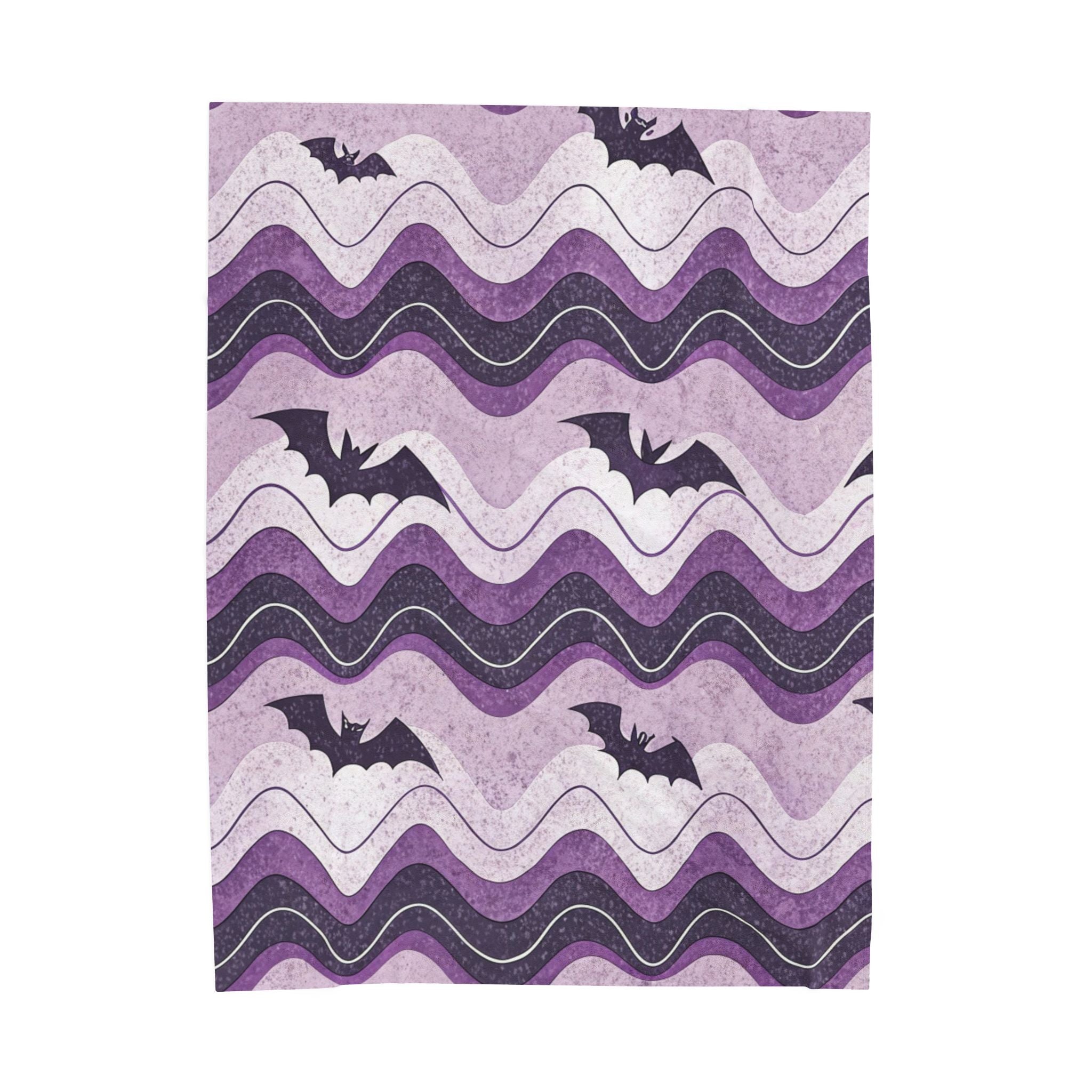 Bat Wave Velveteen Plush Blanket, Artsulli - Art is Long, Life is Short, All Over Prints, Size, 60" × 80", , , , , 46544855114793