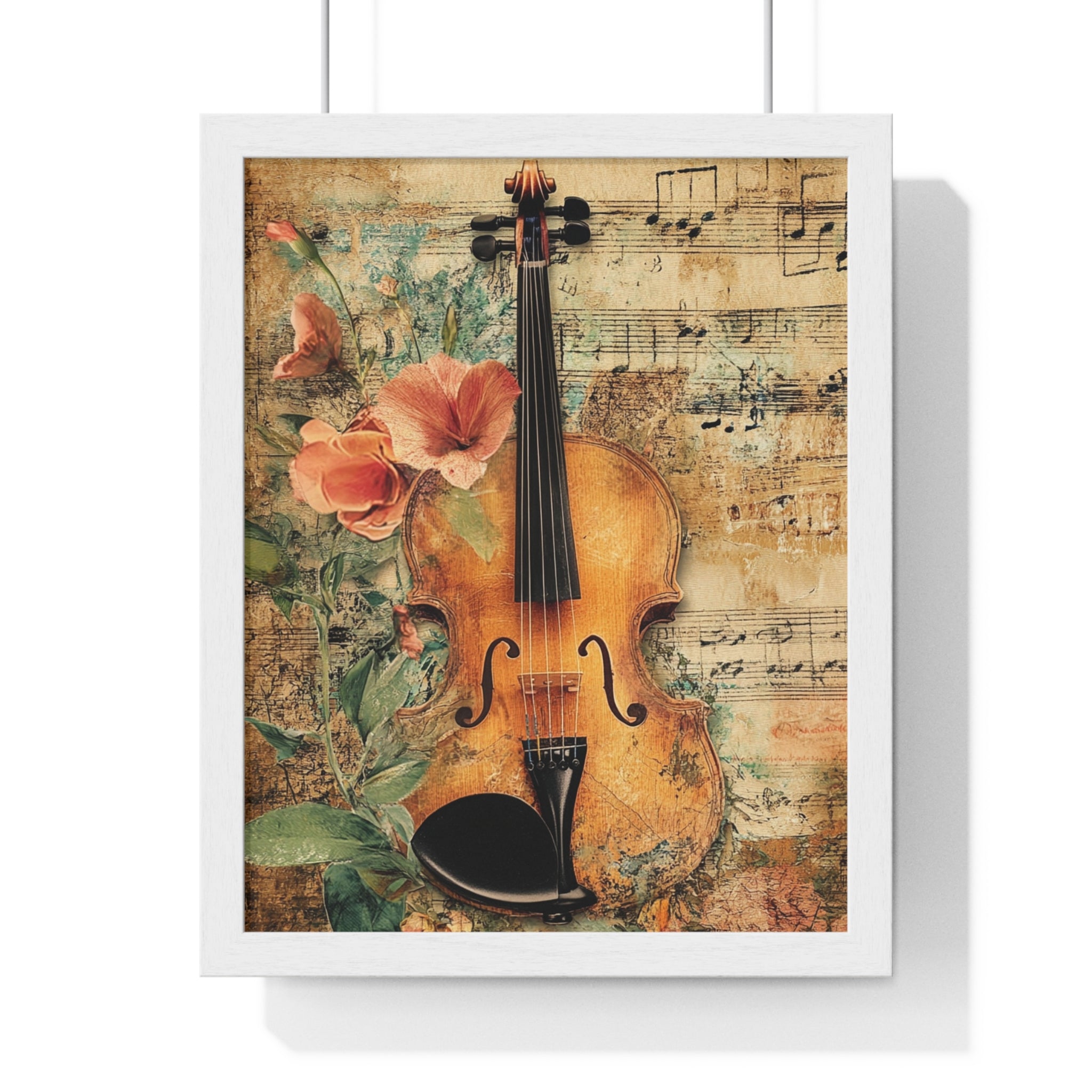 Violin Type Beat Art Vertical Framed Poster, Artsulli - Art is Long, Life is Short, Poster, Size, 11″ x 14″, Color, White, , , 11527007646295600387