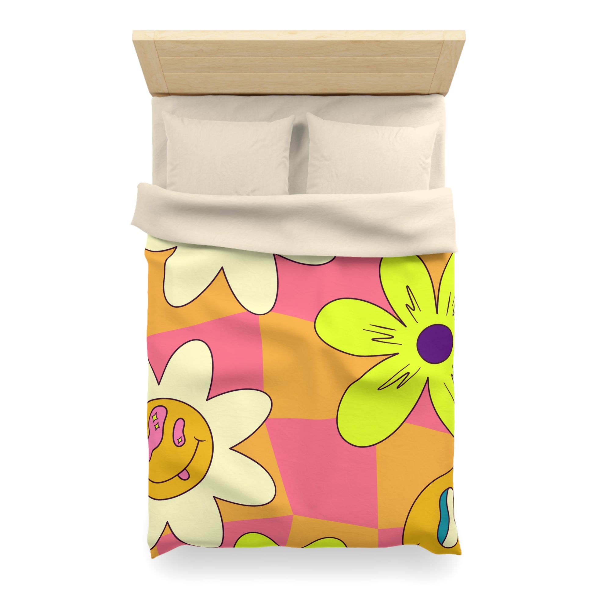Trippy Sour Face Rave Microfiber Duvet Cover, Artsulli - Art is Long, Life is Short, Home Decor, , , , , , , 