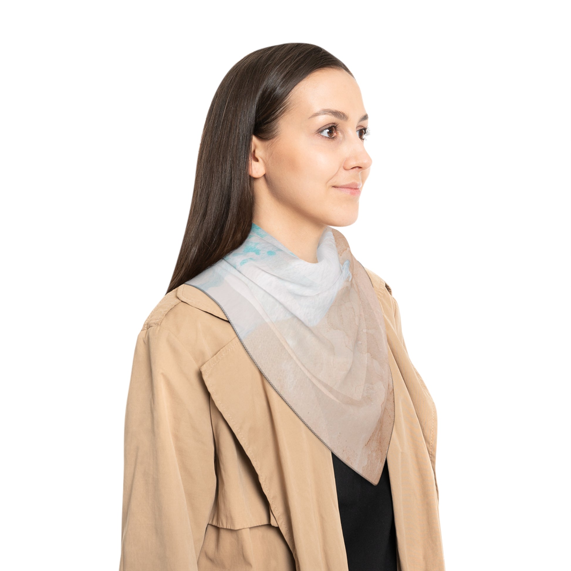 Seashore Poly Scarf, Artsulli - Art is Long, Life is Short, Accessories, , , , , , , 