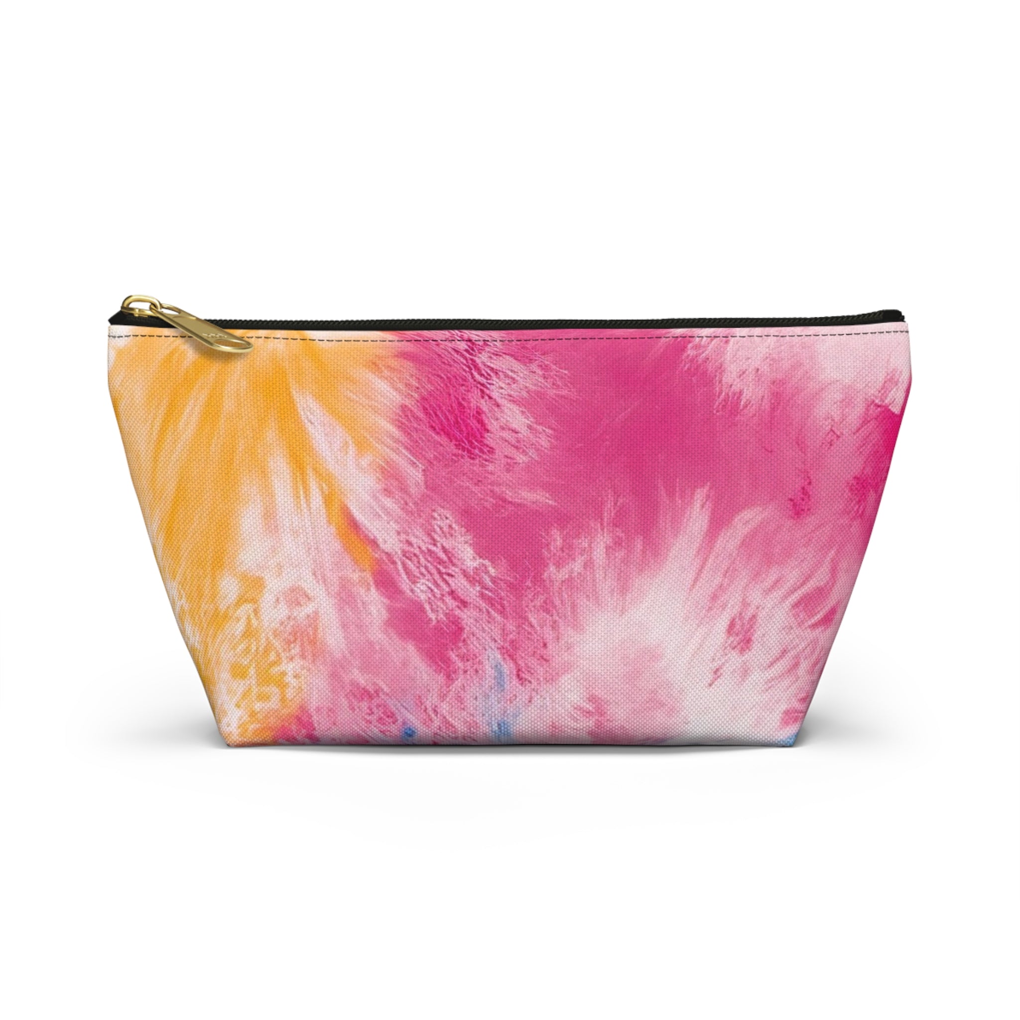 Tie Dye Splash Accessory Pouch w T-bottom, Artsulli - Art is Long, Life is Short, Bags, Size, Small, Color, Black zipper, , , 81704376260818976868