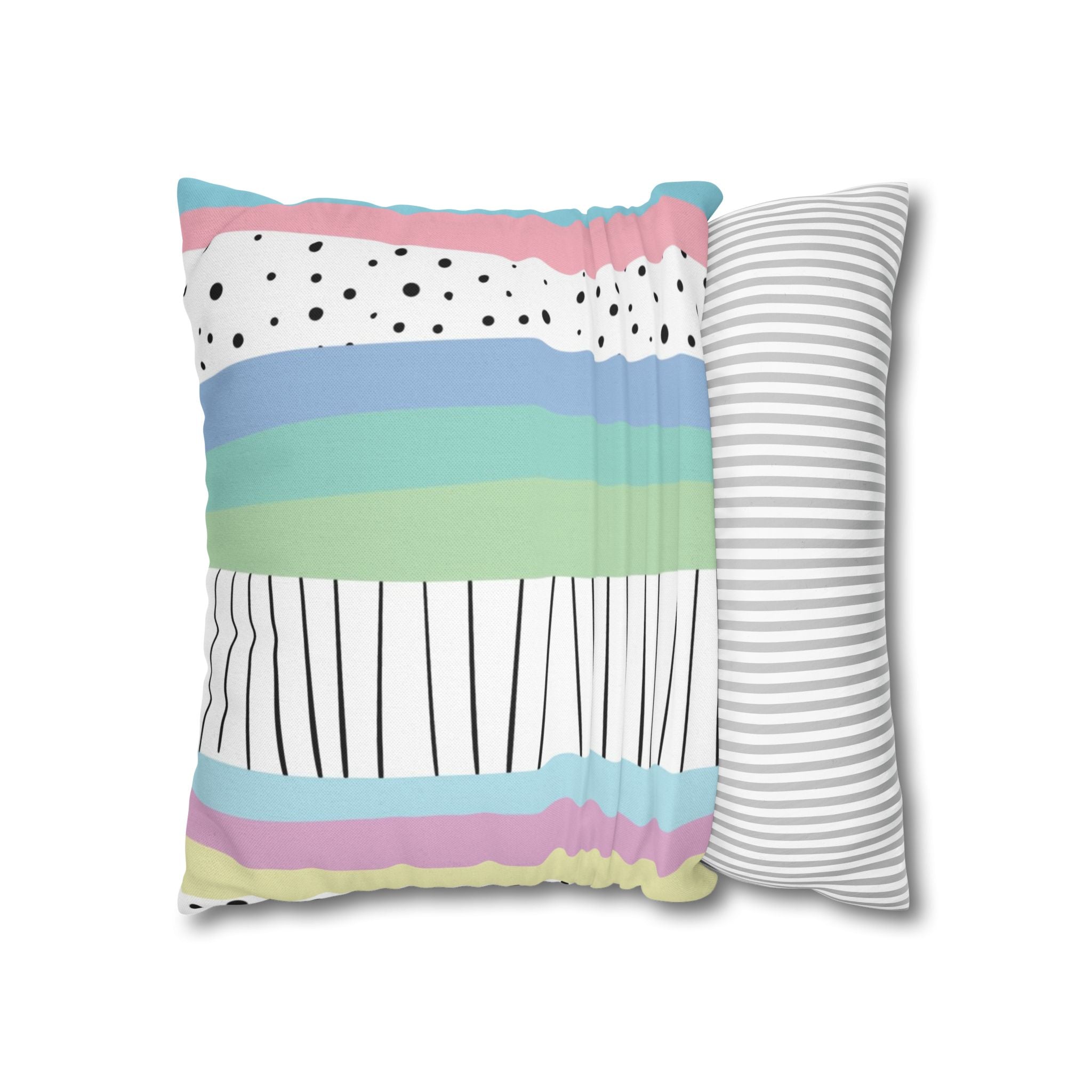 Spun Polyester Square Pillowcase, Artsulli - Art is Long, Life is Short, Home Decor, , , , , , , 