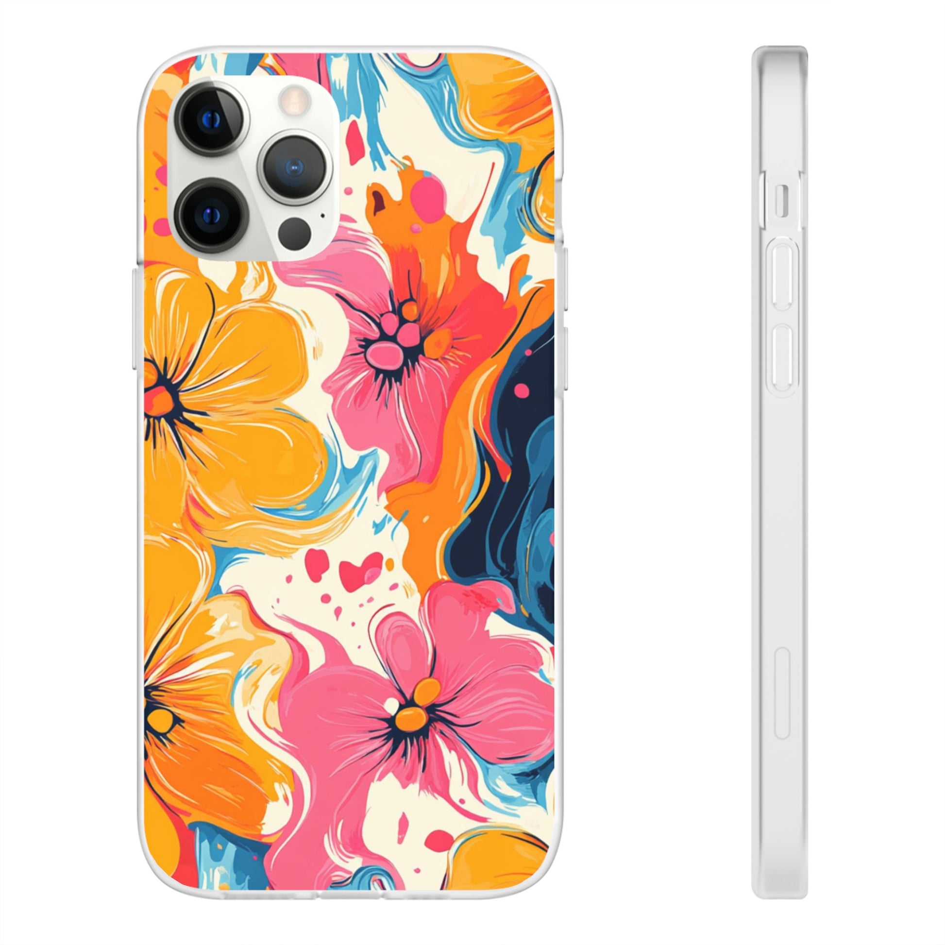 Vibrant Abstract Floral Flexi Case, Artsulli - Art is Long, Life is Short, Phone Case, Size, iPhone 12 Pro with gift packaging, , , , , 85079519188438064596