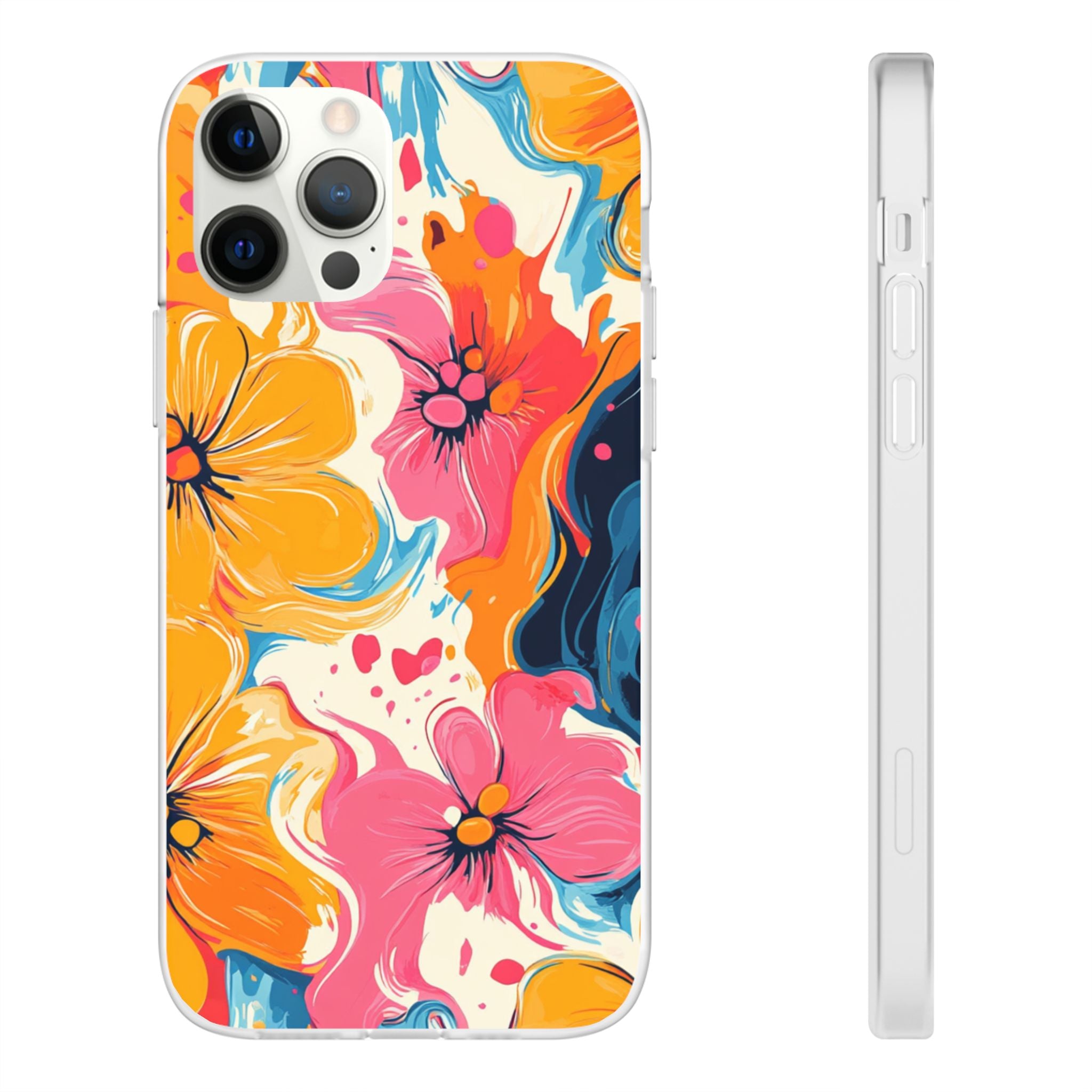 Vibrant Abstract Floral Flexi Case, Artsulli - Art is Long, Life is Short, Phone Case, Size, iPhone 12 Pro with gift packaging, , , , , 85079519188438064596