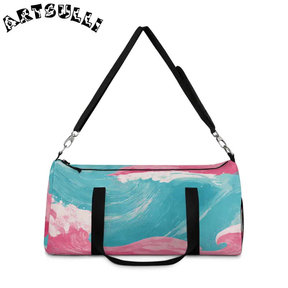 JAKKOUTTHEBXX The Great Pastelwave II Pink and Blue Duffel Bag