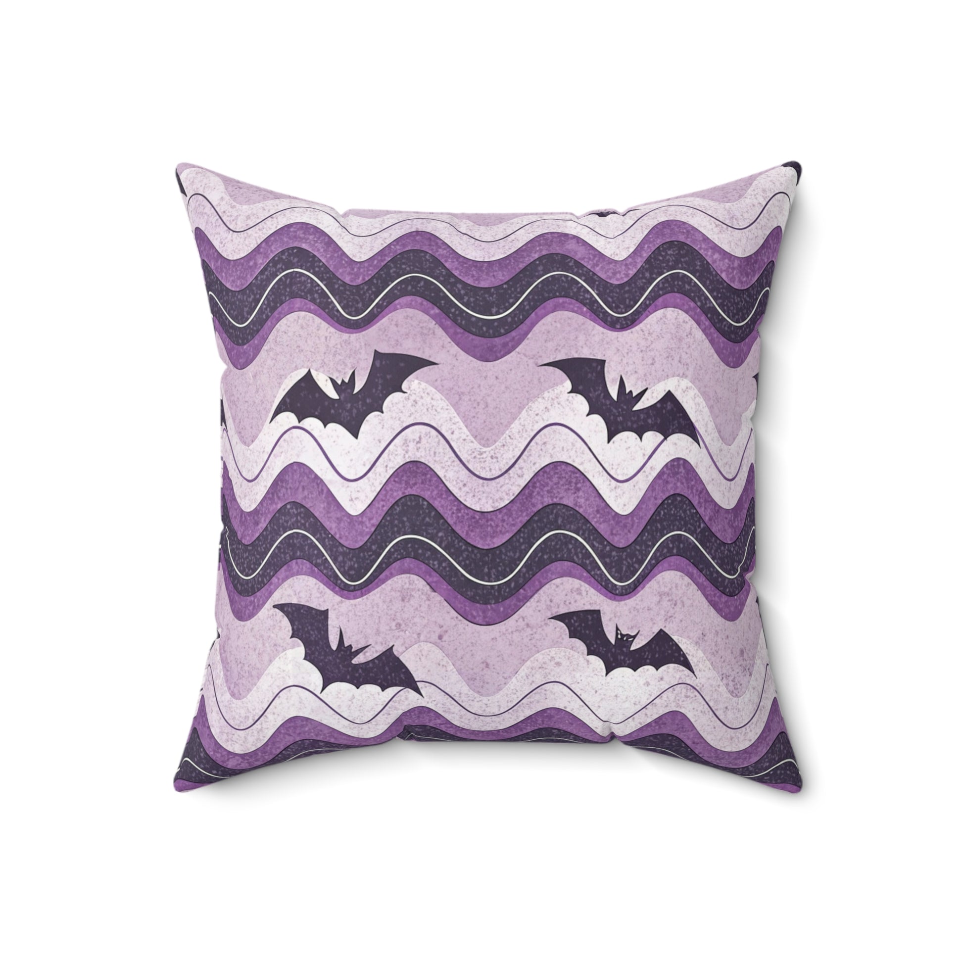 Bat Wave Spun Polyester Square Pillow, Artsulli - Art is Long, Life is Short, Home Decor, , , , , , , 