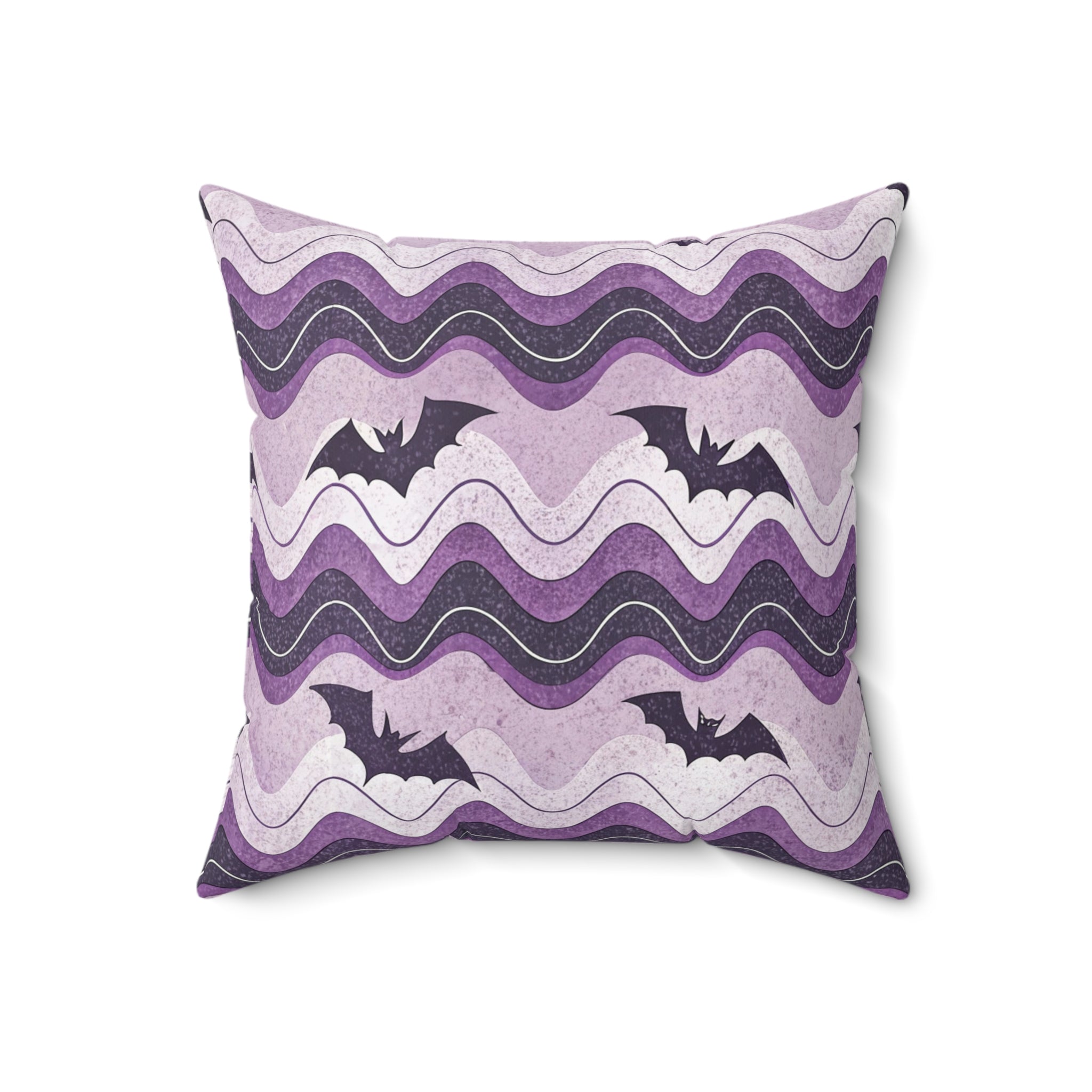 Bat Wave Spun Polyester Square Pillow, Artsulli - Art is Long, Life is Short, Home Decor, , , , , , , 