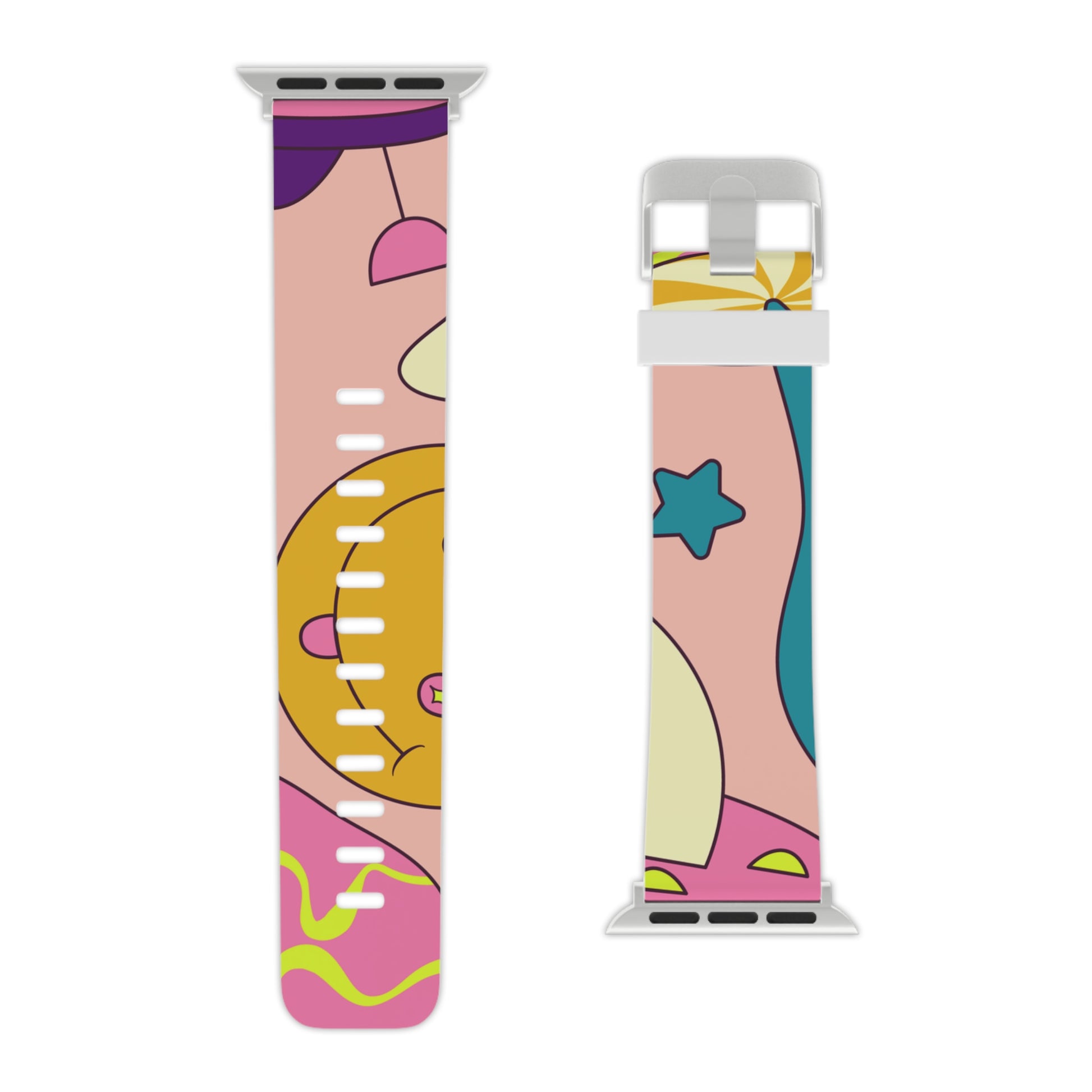 Trippy Spaceships Pink Watch Band for Apple Watch, Artsulli - Art is Long, Life is Short, Accessories, , , , , , , 