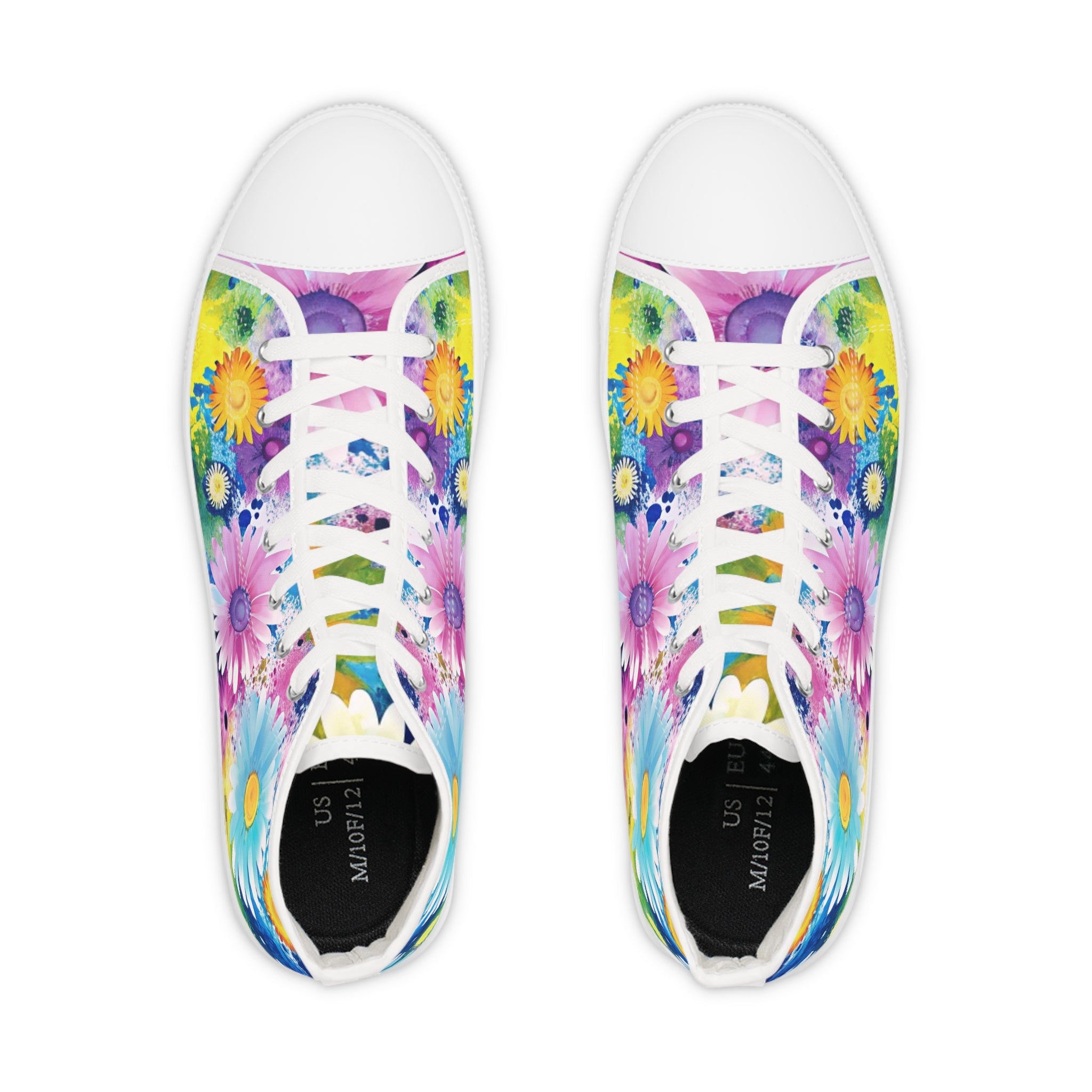 Magical Flower Explosion II Multi-Color Men's High Top Sneakers, Artsulli - Art is Long, Life is Short, Shoes, , , , , , , 
