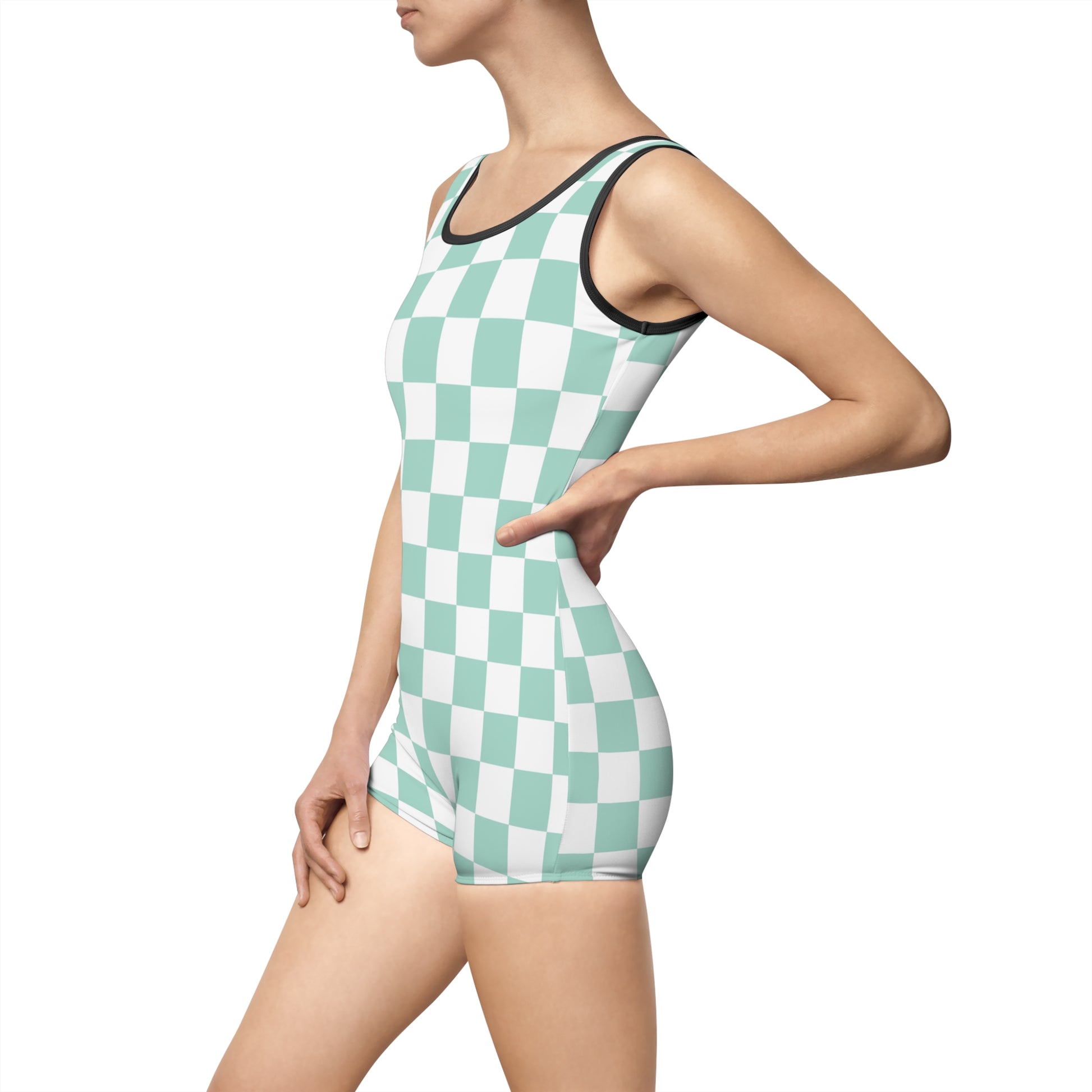 Chessboard II Women's Vintage Swimsuit (AOP), Artsulli - Art is Long, Life is Short, All Over Prints, , , , , , , 