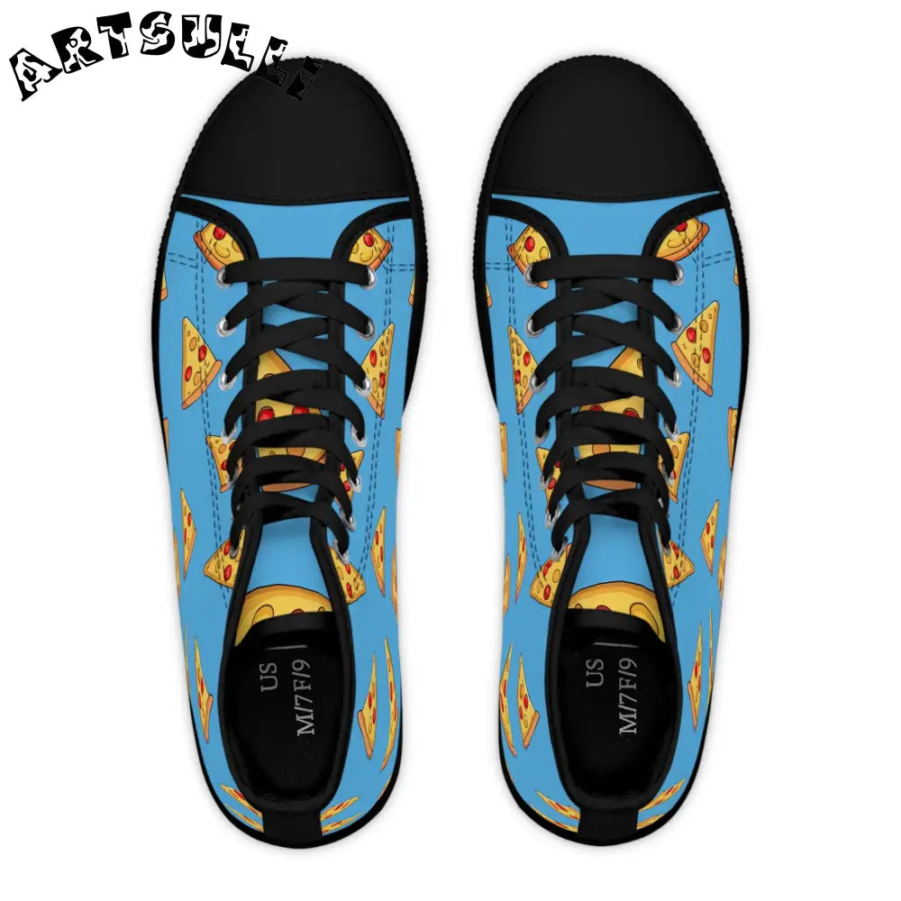 JAKKOUTTHEBXX Blue Pizza Dreamscape Women’s High Top Sneakers