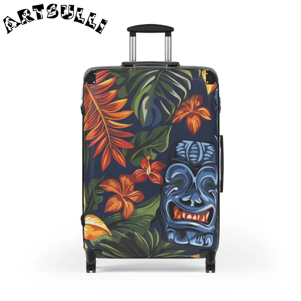 JAKKOUTTHEBXX Tropical Tiki Mask Carry-On Suitcase 2025