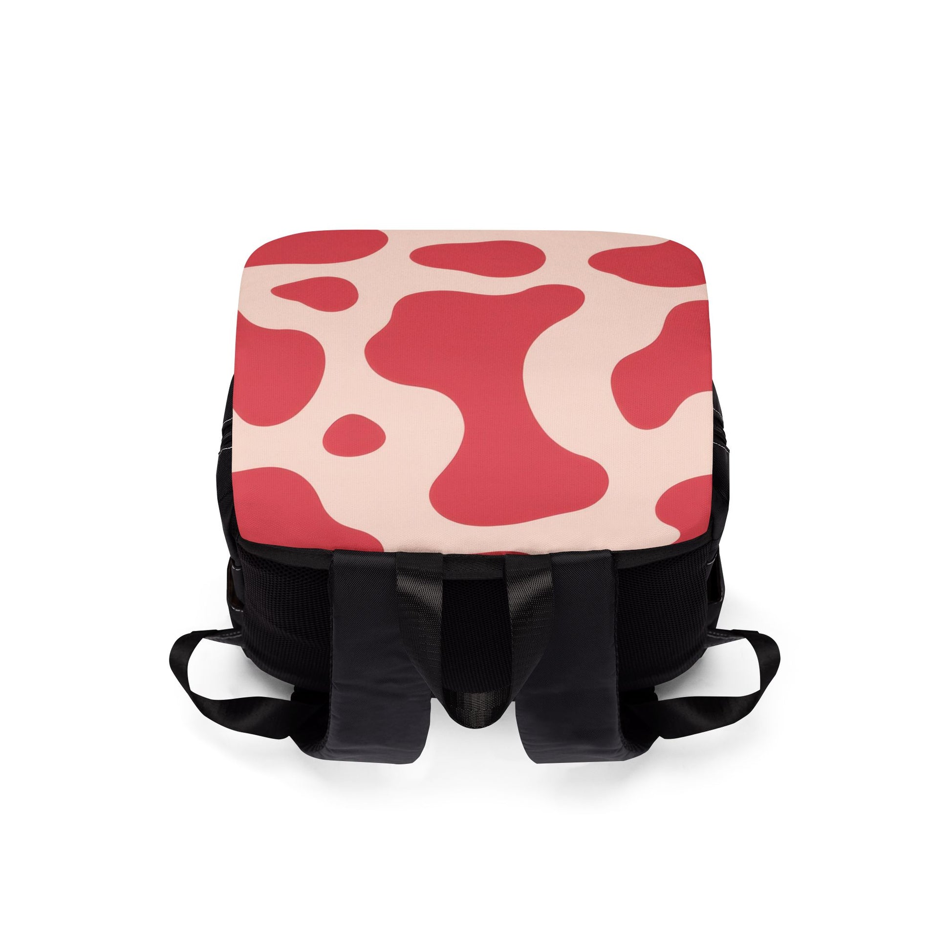 Red Jungle Cow Unisex Casual Shoulder Backpack, Artsulli - Art is Long, Life is Short, Bags, , , , , , , 