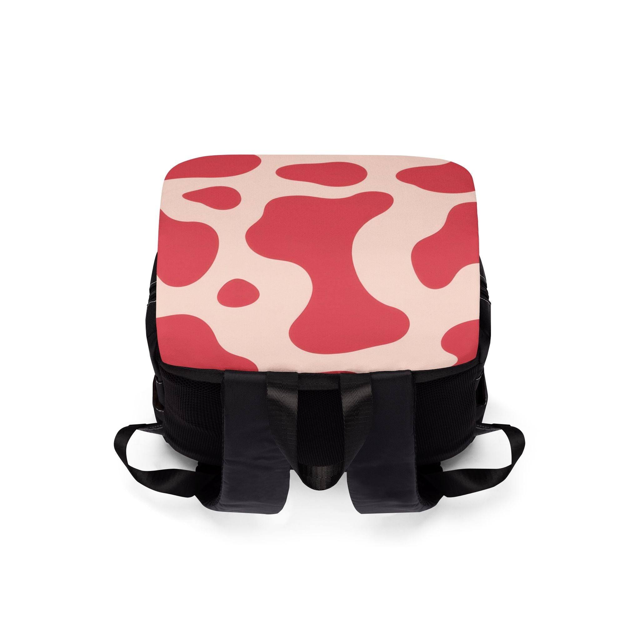 Red Jungle Cow Unisex Casual Shoulder Backpack, Artsulli - Art is Long, Life is Short, Bags, , , , , , , 