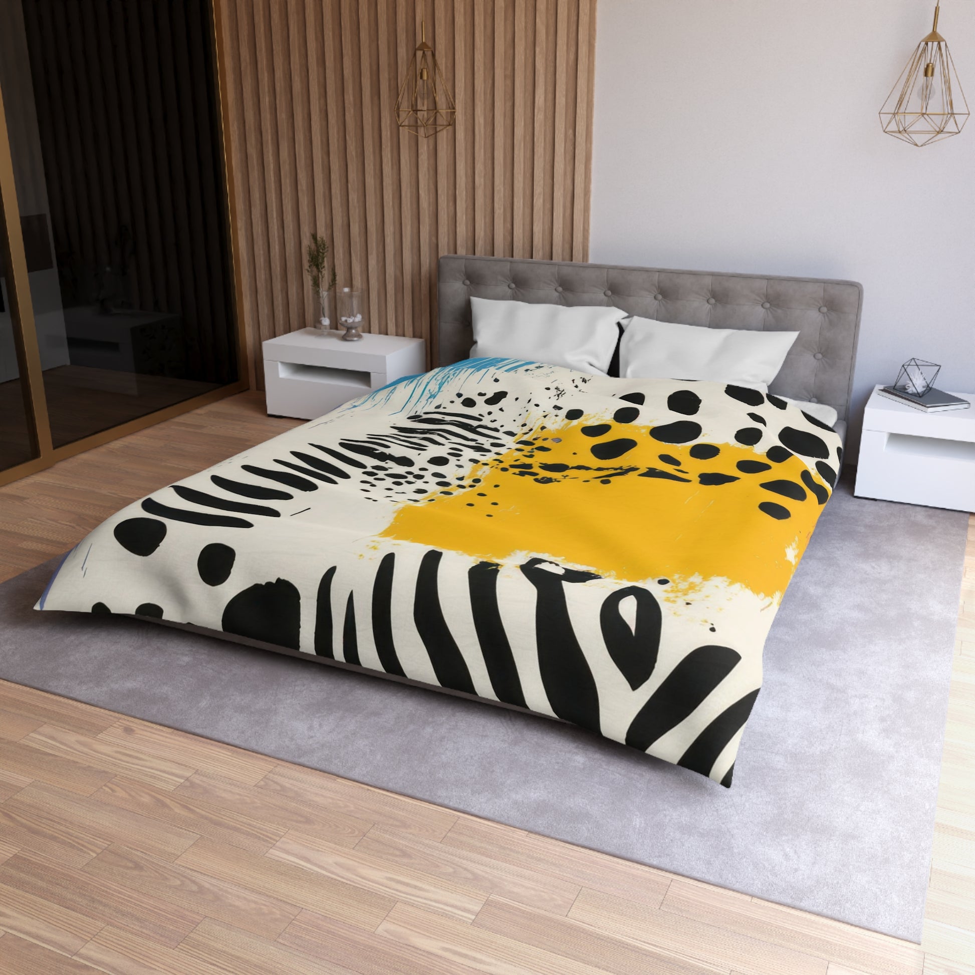 Rae Zebra Rhapsody Microfiber Duvet Cover, Artsulli - Art is Long, Life is Short, Home Decor, , , , , , , 