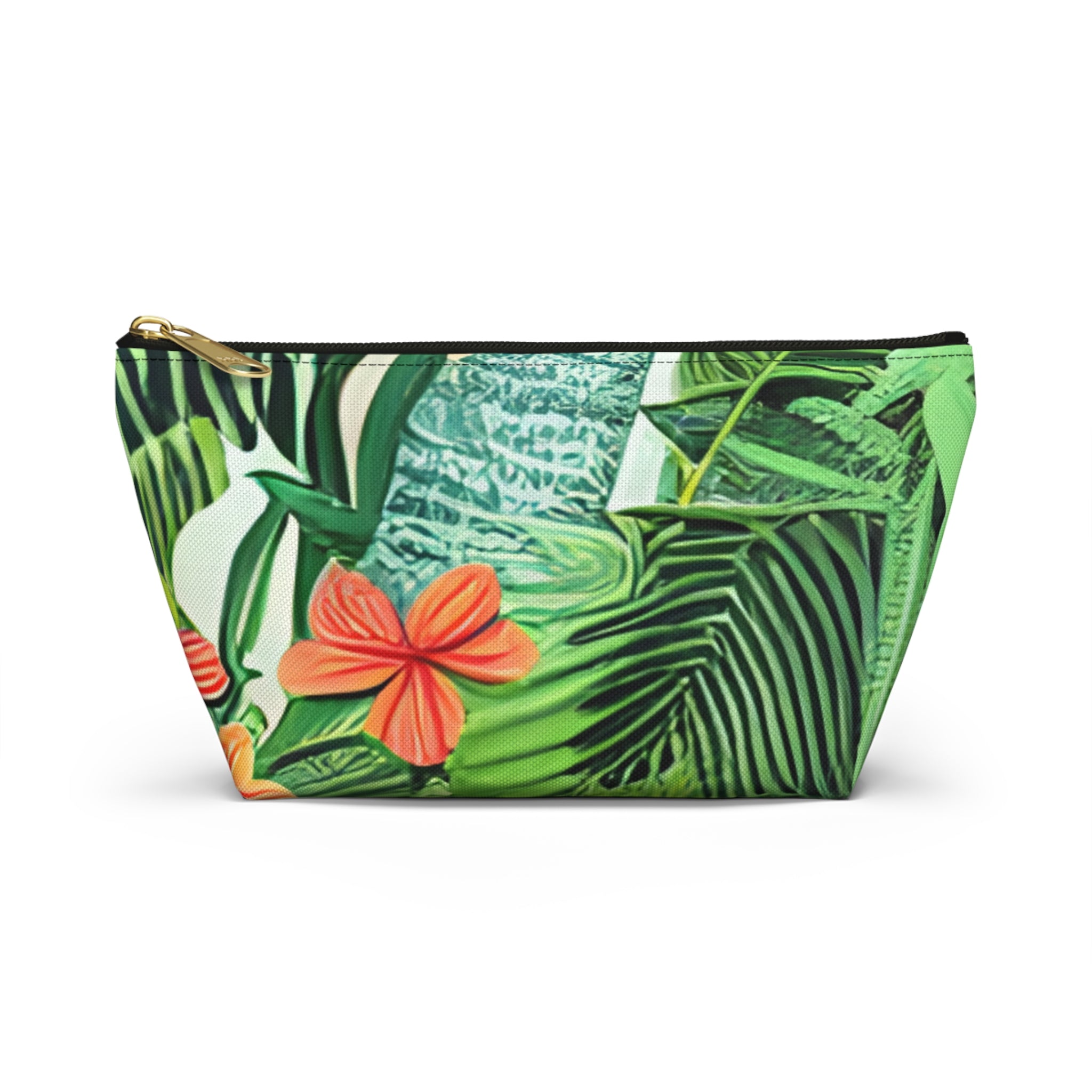 Jungle Zebra Art Accessory Pouch w T-bottom, Artsulli - Art is Long, Life is Short, Bags, Size, Small, Color, Black zipper, , , 62069198060135