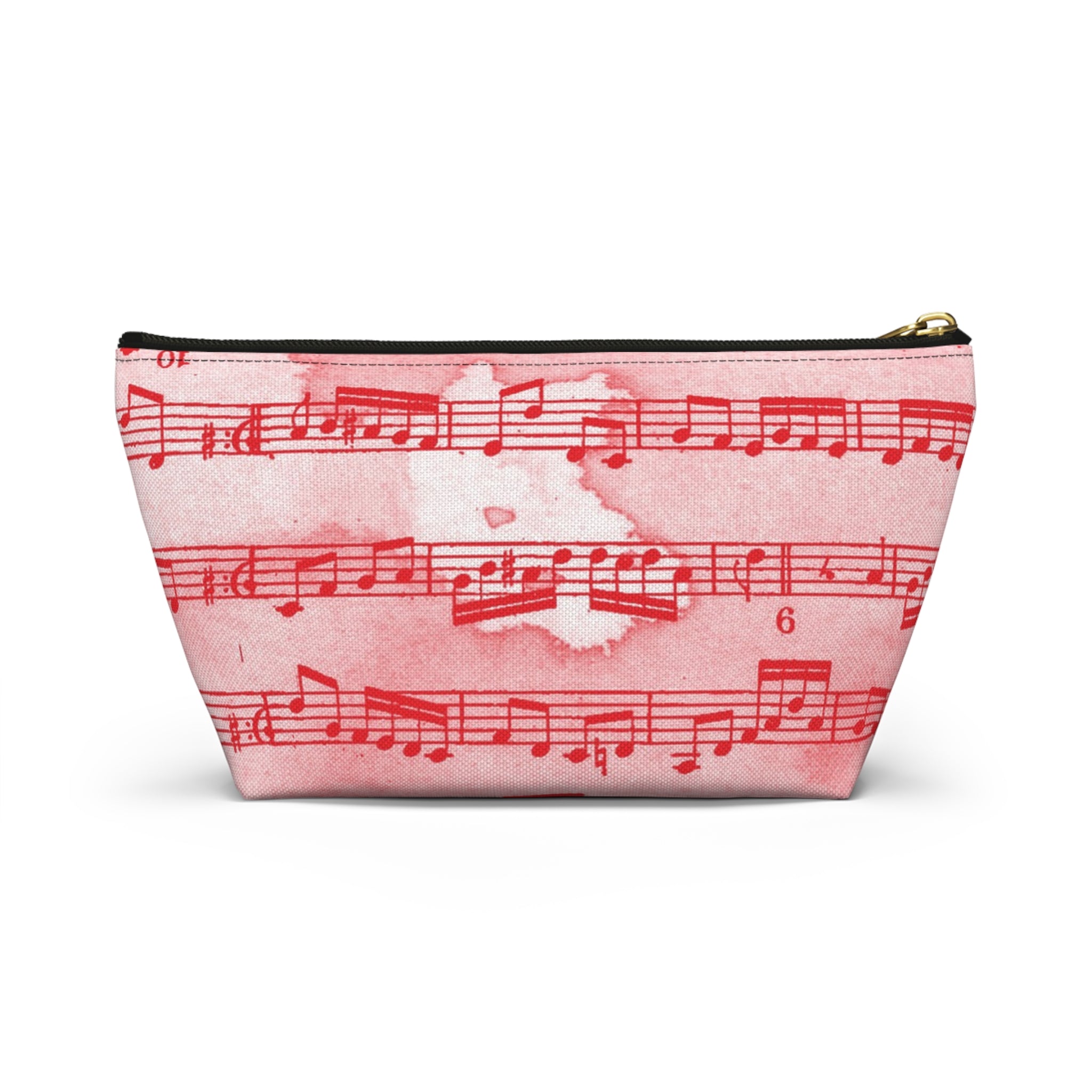 Drip Spill Type Beat Sheet Music Red Accessory Pouch w T-bottom, Artsulli - Art is Long, Life is Short, Bags, , , , , , , 