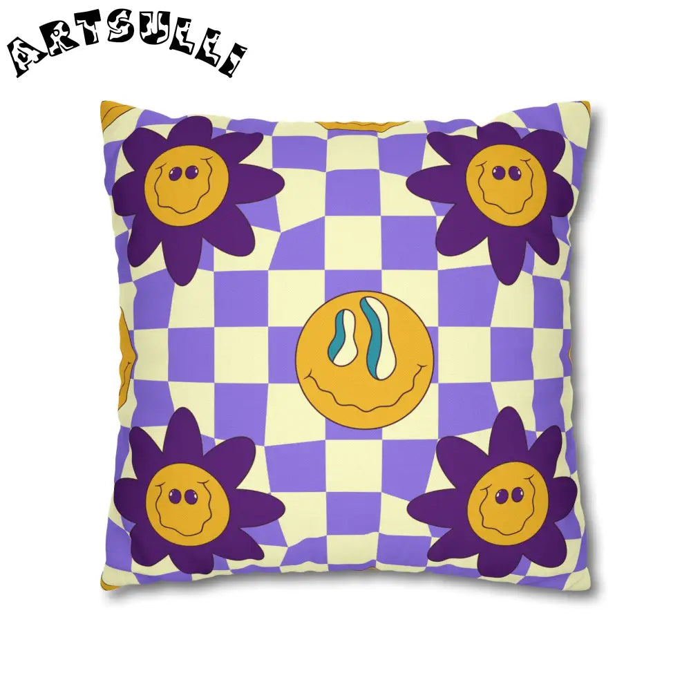 JAKKOUTTHEBXX Trippy Flower Power Motifs Spun Polyester Square