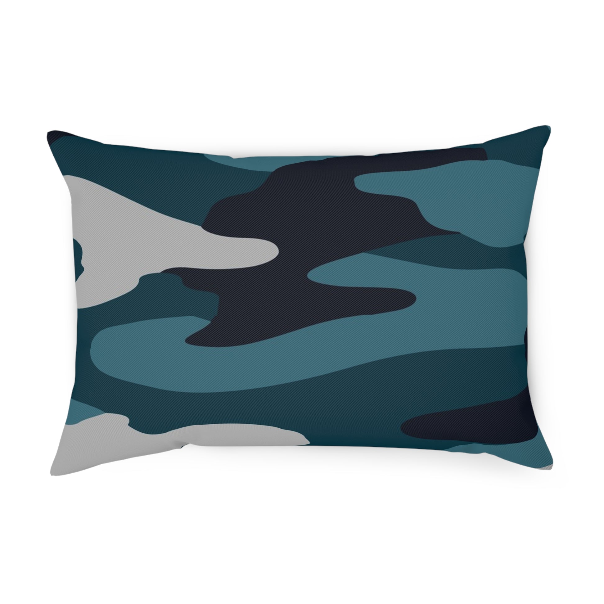 Blue Camouflage Cushion, Artsulli - Art is Long, Life is Short, Home Decor, Size, 19.7 × 13.8, , , , , 10019290869477