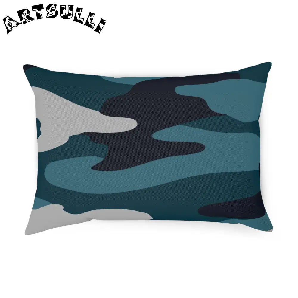 JAKKOUTTHEBXX Blue Camouflage Cushion JAKKOUTTHEBXX Artsulli - Art