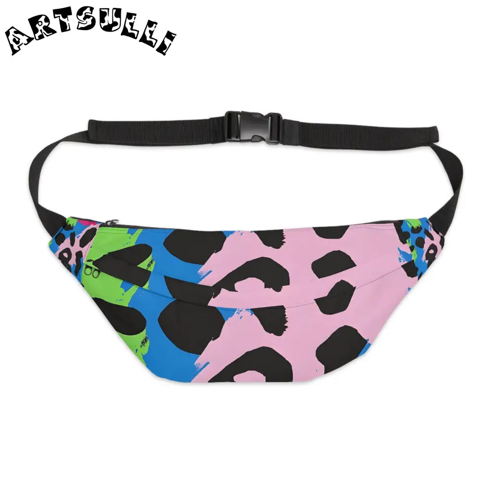 90s Neon Large Fanny Pack, Artsulli - Art is Long, Life is Short, Bags, Size, 8" × 9" × 4'', , , , , 17207293224992343704