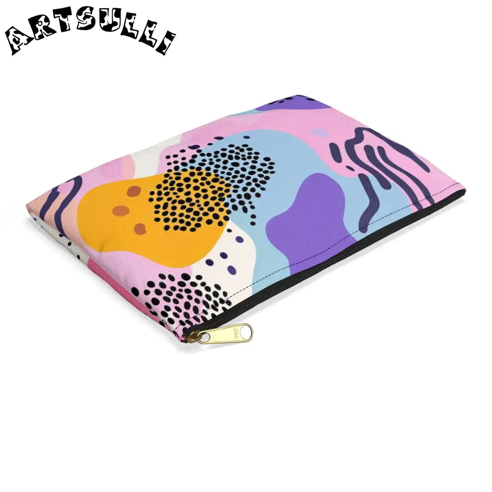JAKKOUTTHEBXX Colorful Abstract Dots and Shapes II Accessory Pouch