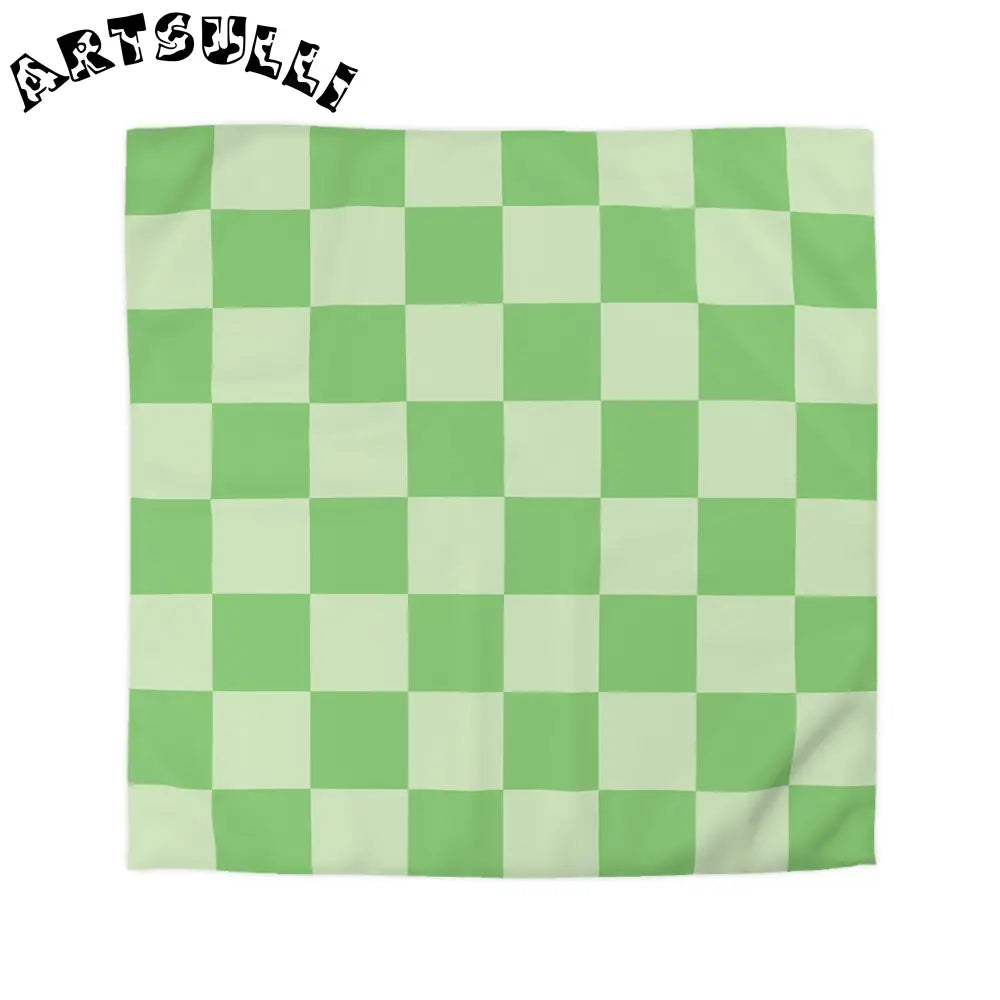 JAKKOUTTHEBXX Checkerboard Green Microfiber Duvet Cover
