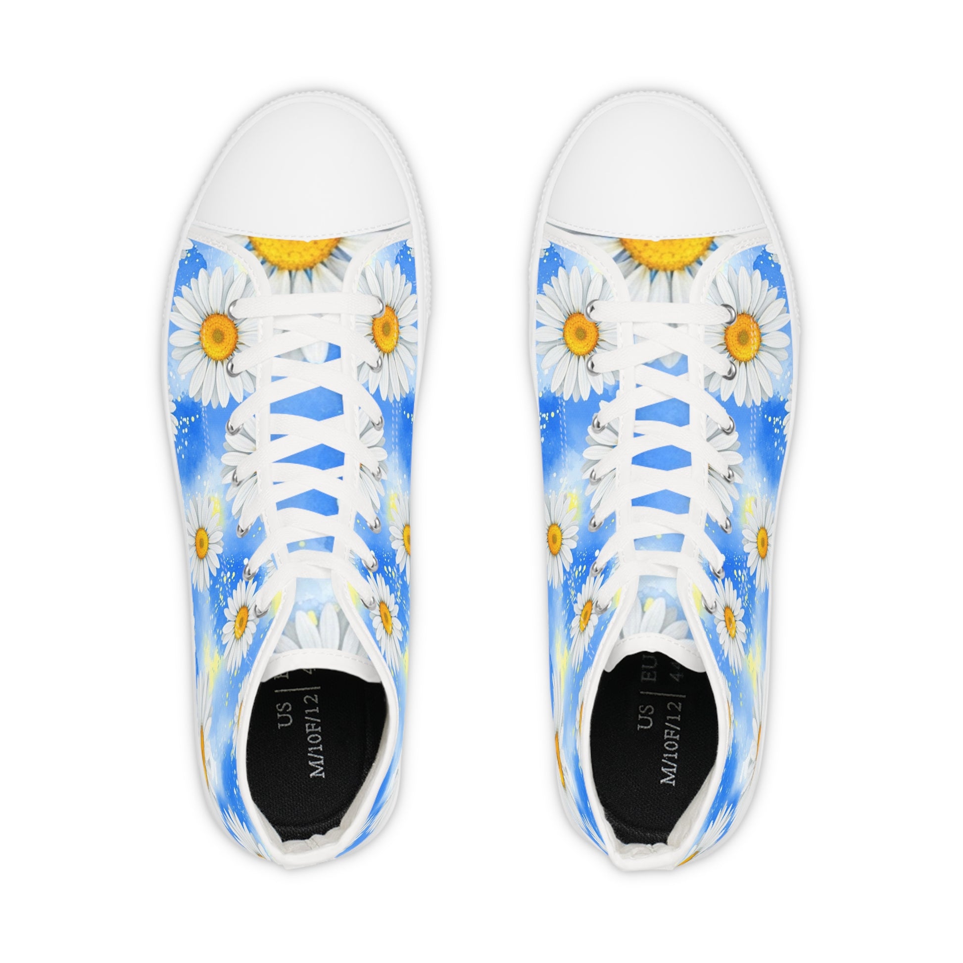 Daisies II Men's High Top Sneakers, Artsulli - Art is Long, Life is Short, Shoes, , , , , , , 