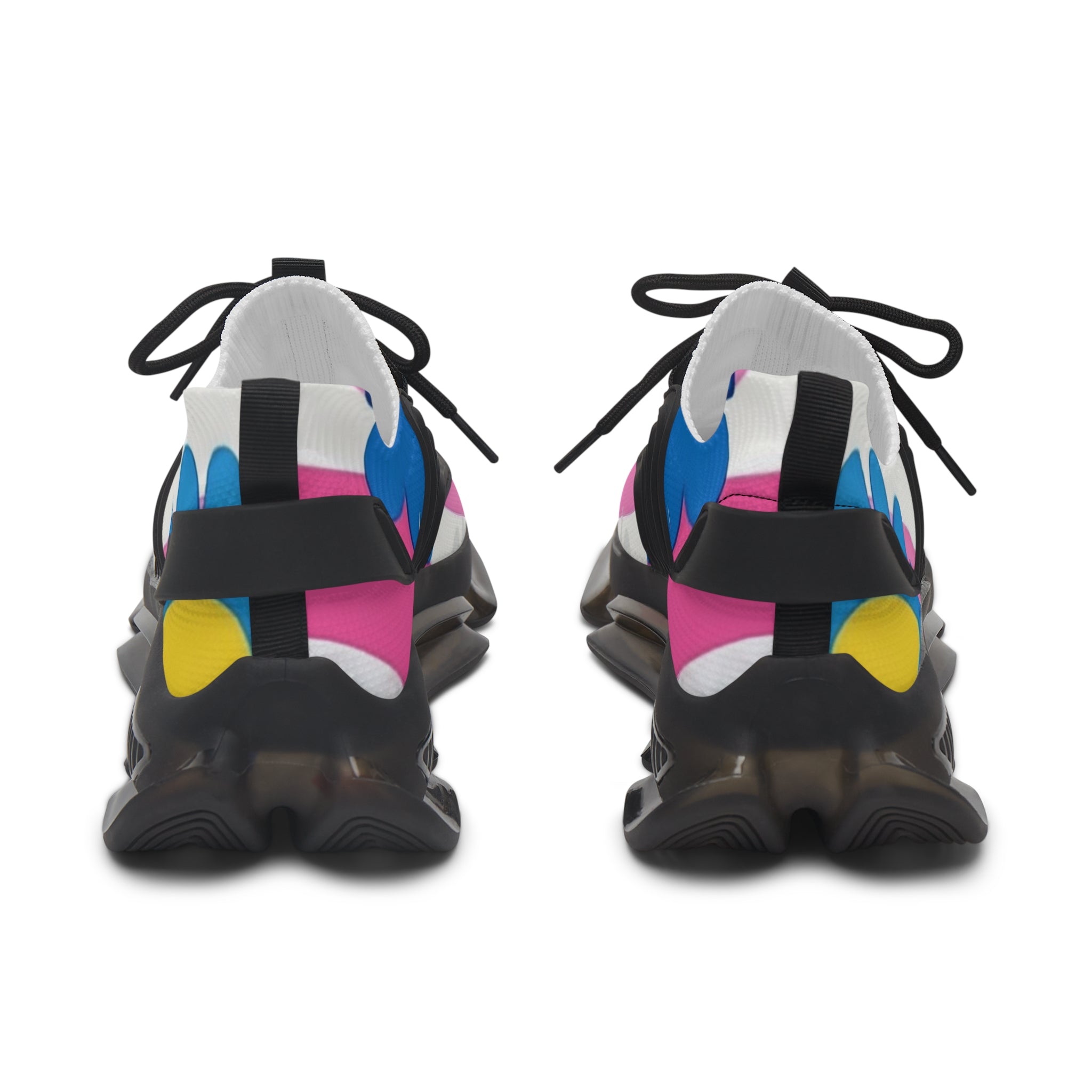 Flowers x Stripes Multi-Color Women's Mesh Sneakers, Artsulli - Art is Long, Life is Short, Shoes, , , , , , , 