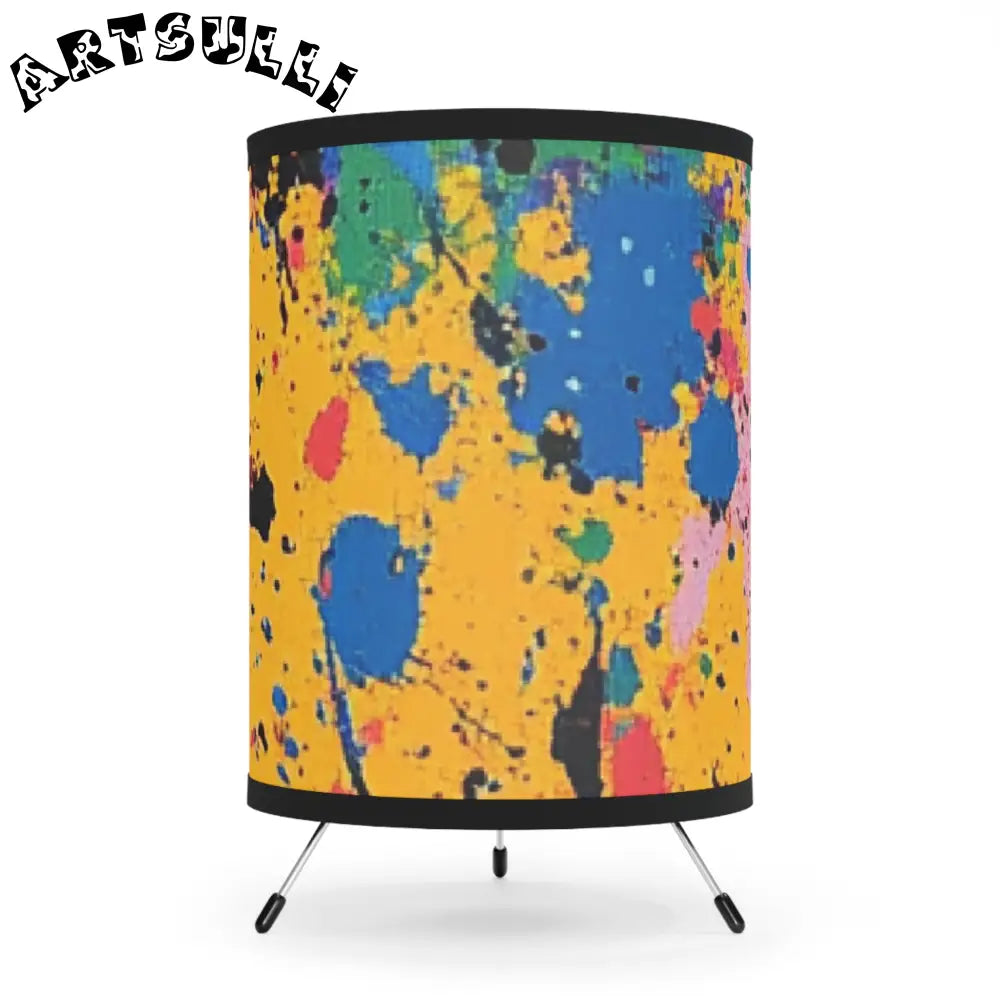 JAKKOUTTHEBXX The Colors Of Paint Splatter Tripod Lamp with High-Res