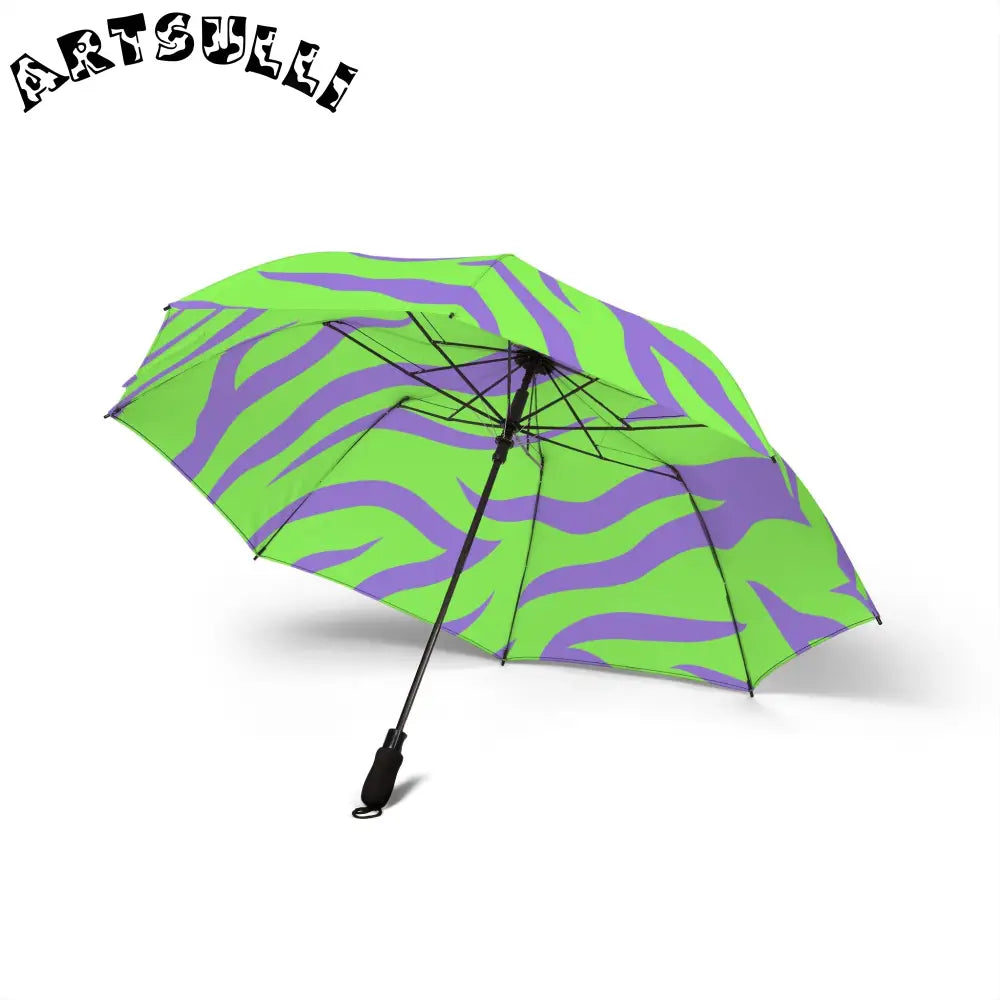 JAKKOUTTHEBXX Tyrannosaurus Print Green and Purple Semi-Automatic