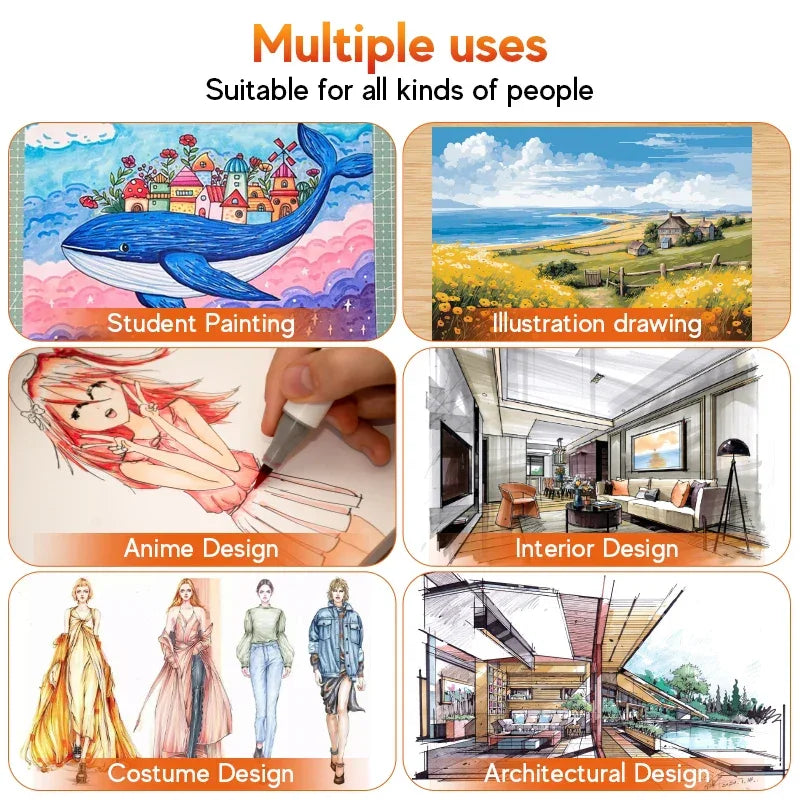 Buy The Best By Artsulli - Art is Long Life Short - Professional Marker Set Artist Drawing Alcohol Markers Dual Tip(Brush Tip + Broad Tip)