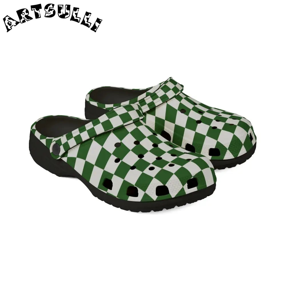 JAKKOUTTHEBXX Checkerboard White and Dark Green EVA Foam Rubber