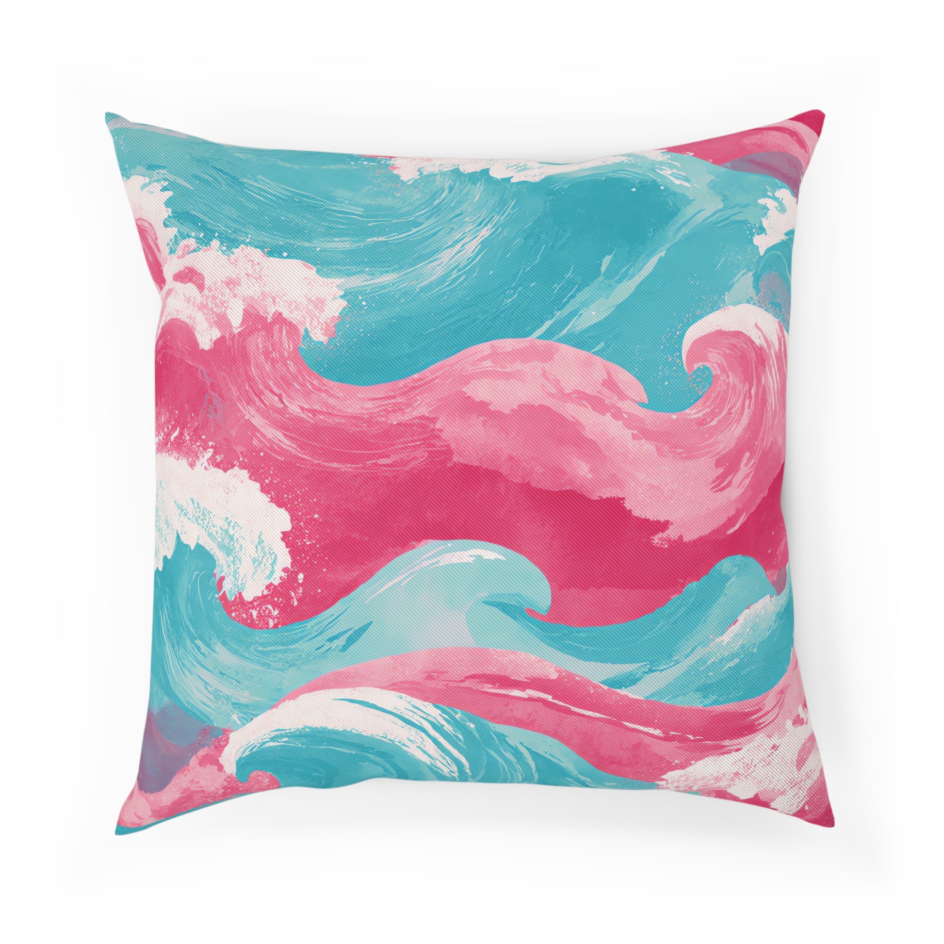 The Great Pastelwave Pink and Blue Cushion, Artsulli - Art is Long, Life is Short, Home Decor, Size, 18.1" × 18.1", , , , , 10263383843438162111