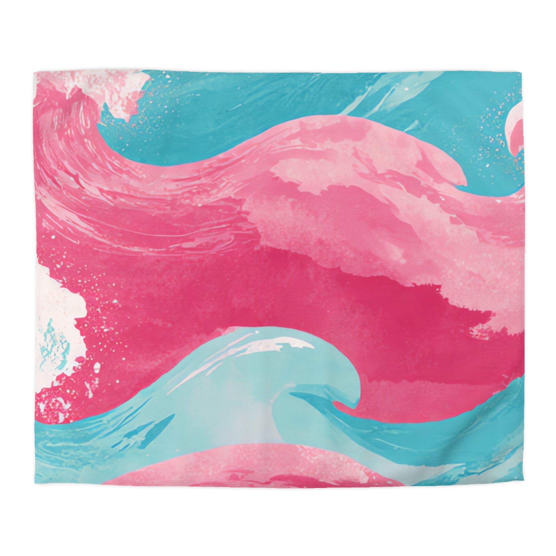 The Great Pastelwave Pink and Blue Microfiber Duvet Cover, Artsulli - Art is Long, Life is Short, Home Decor, Size, King, Color, White, , , 30748244848184978529