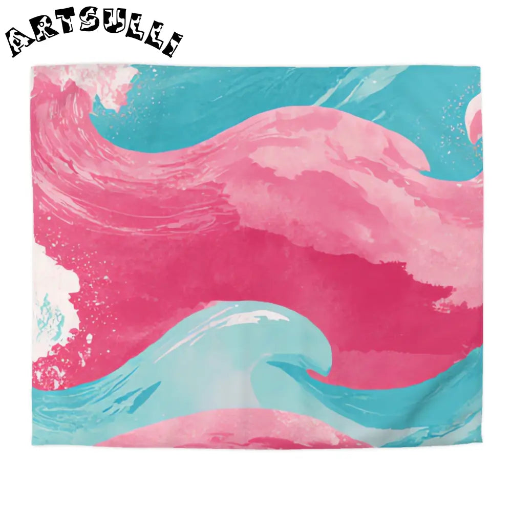 JAKKOUTTHEBXX The Great Pastelwave Pink and Blue Microfiber Duvet