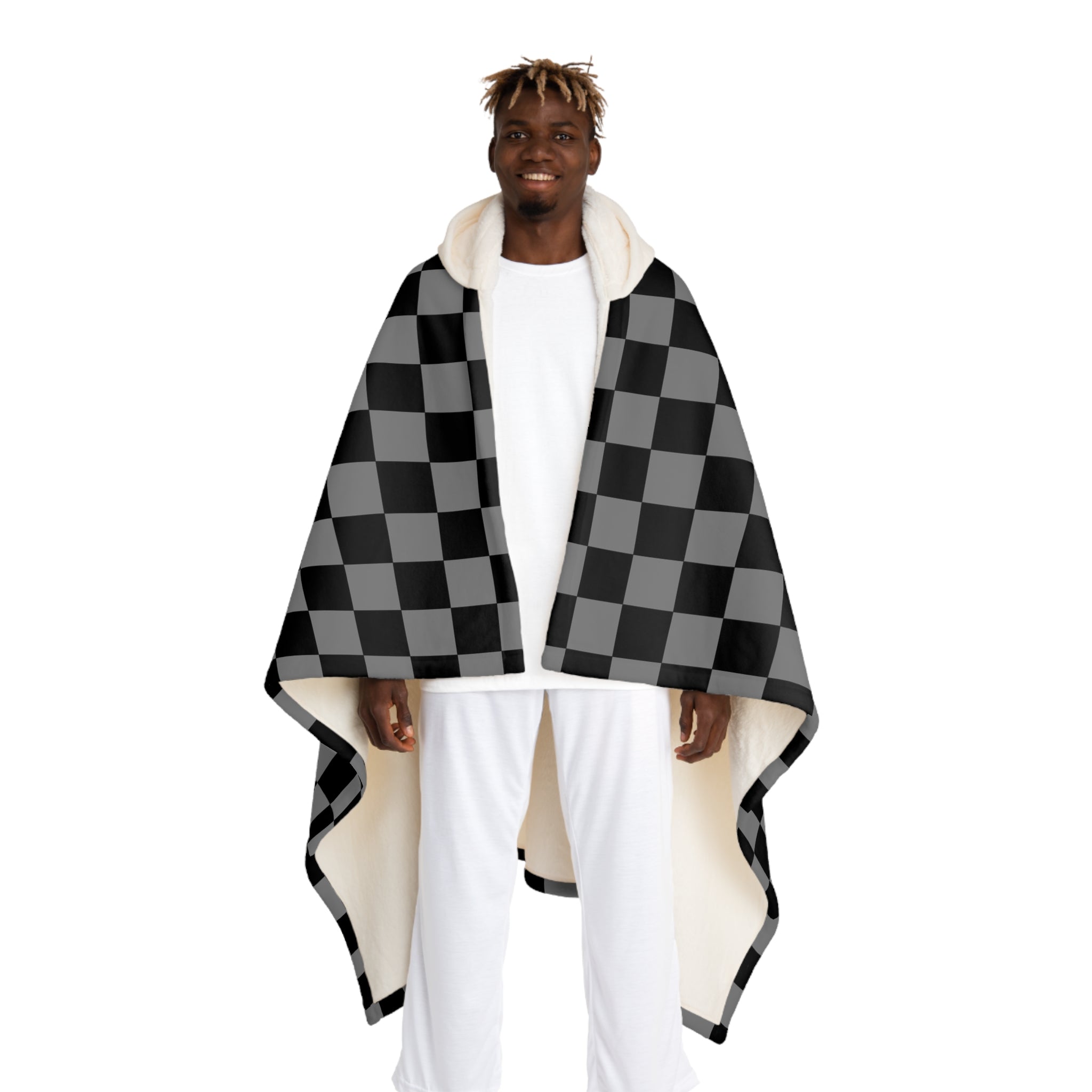 8K Void Surfer II Hooded Sherpa Fleece Blanket, Artsulli - Art is Long, Life is Short, All Over Prints, Size, One size, Color, Cream, , , 25920480517725173458